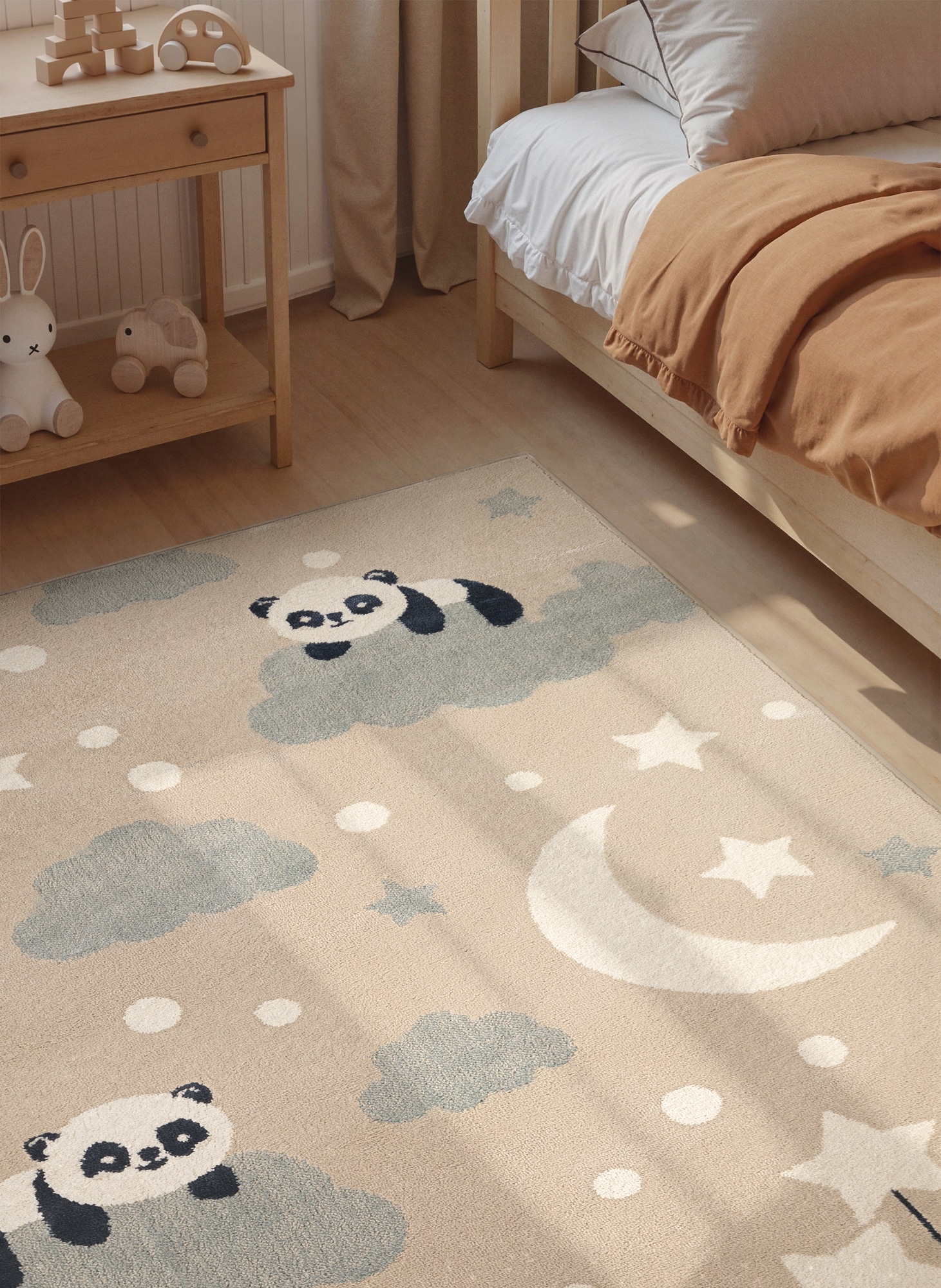 HANSE Home Kinderteppich »Dreamy Panda« rechteckig 10 mm Höhe Pflegeleicht, Weich, Kinderzimmer, Spielteppich, Spielunterlage
