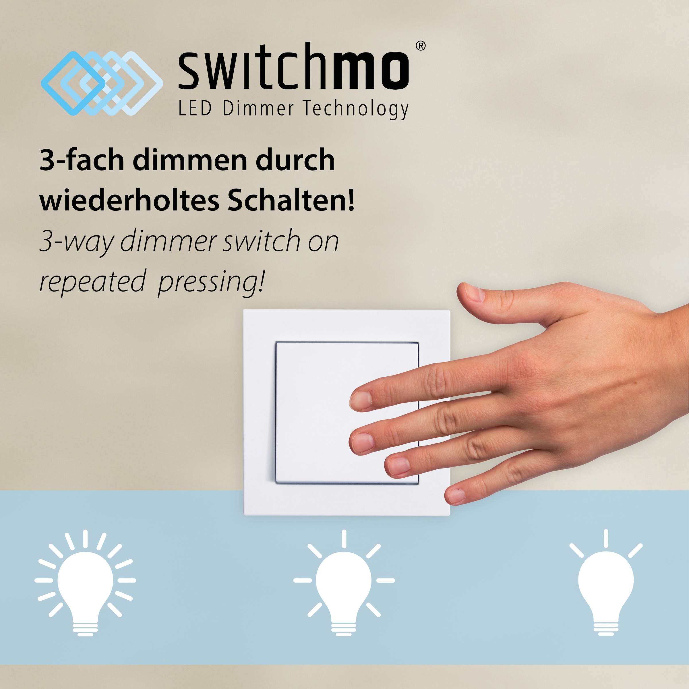JUST LIGHT LED Deckenleuchte »MOONBRAKER« LED-Board 1 Stk. Warmweiß Dimmbar, Memoryfunktion, 3000K Leuchtmittel