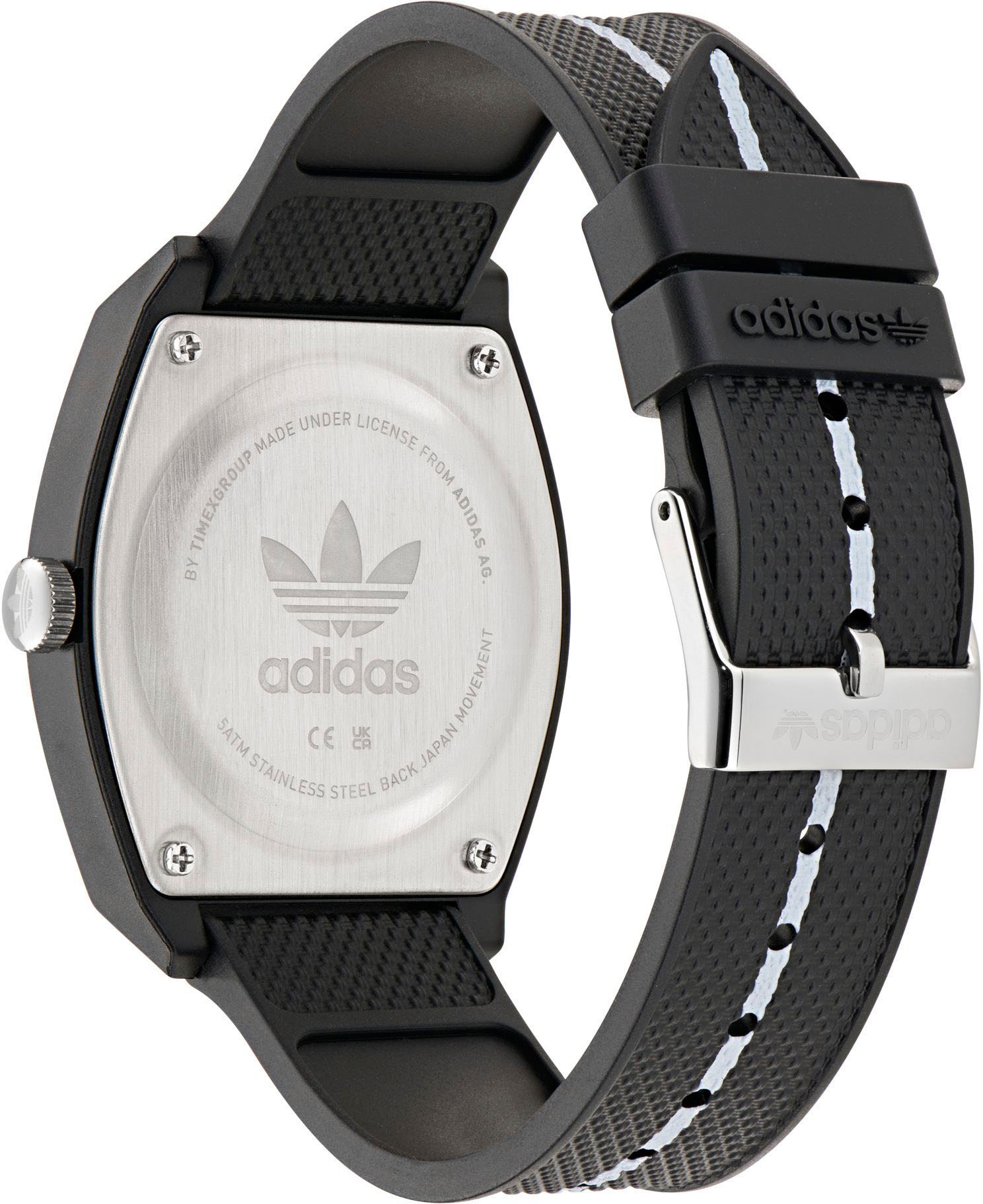 adidas Originals Quarzuhr »PROJECT TWO«, Armbanduhr, Herrenuhr, Damenuhr,Resinarmband,wasserabweisend bis 5 bar
