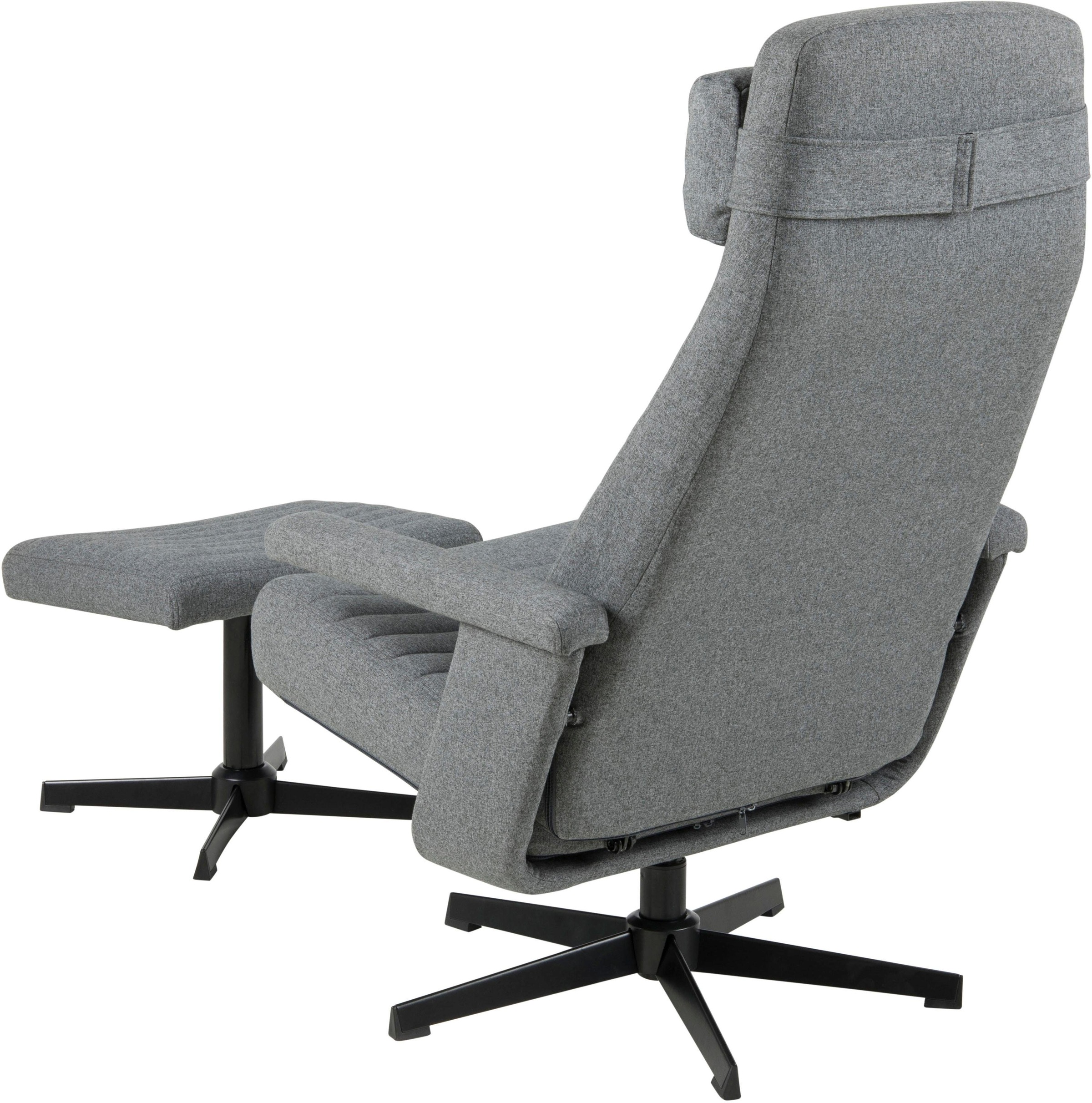 andas TV-Sessel »Thrum«, inklusive Hocker und Kopfkissens, Fernsehsessel, Relaxsessel