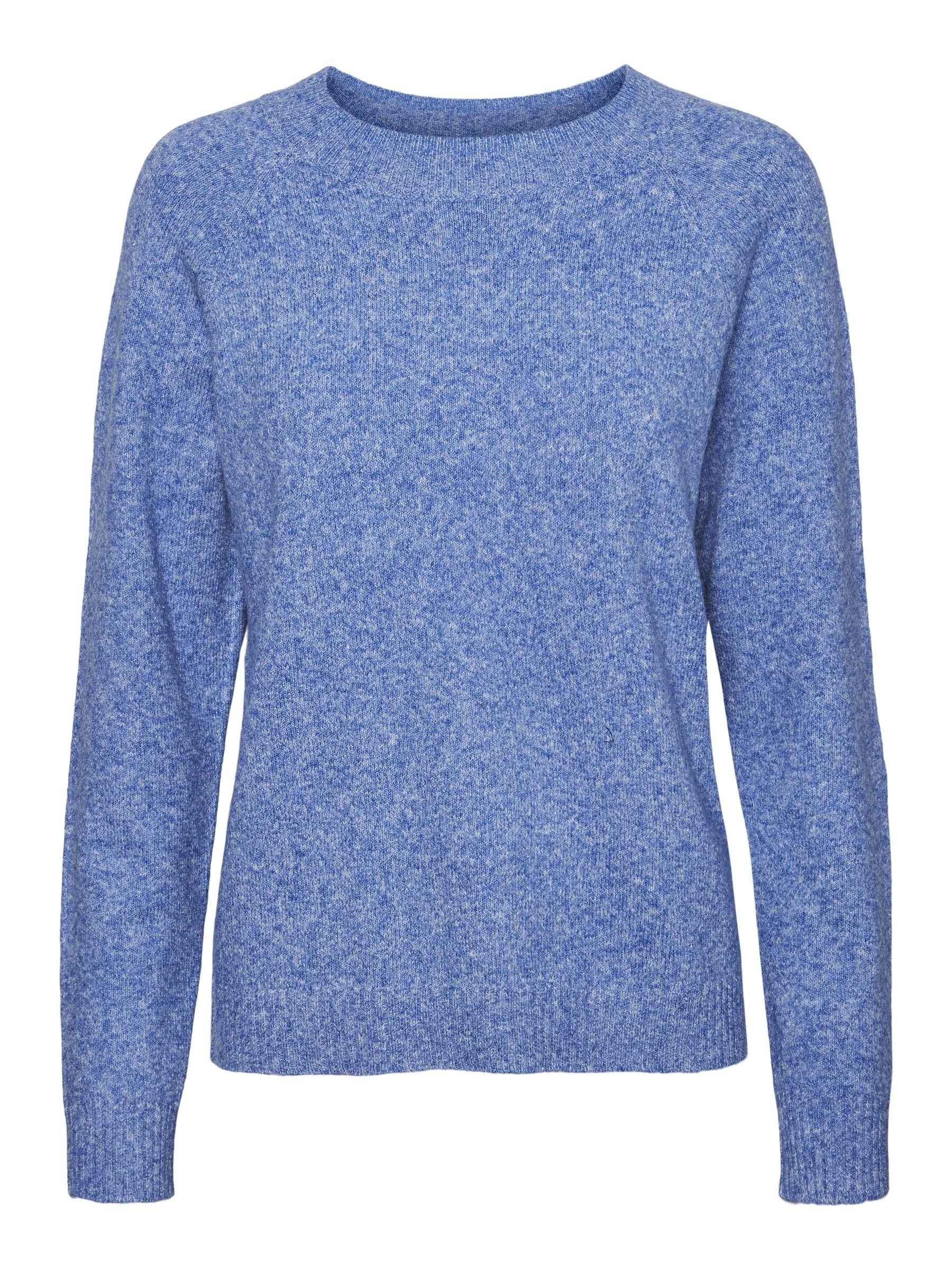 Vero Moda 1100000002199 »VMDOFFY LS O-NECK BLOUSE GA NOOS« Materialmix, regular fit