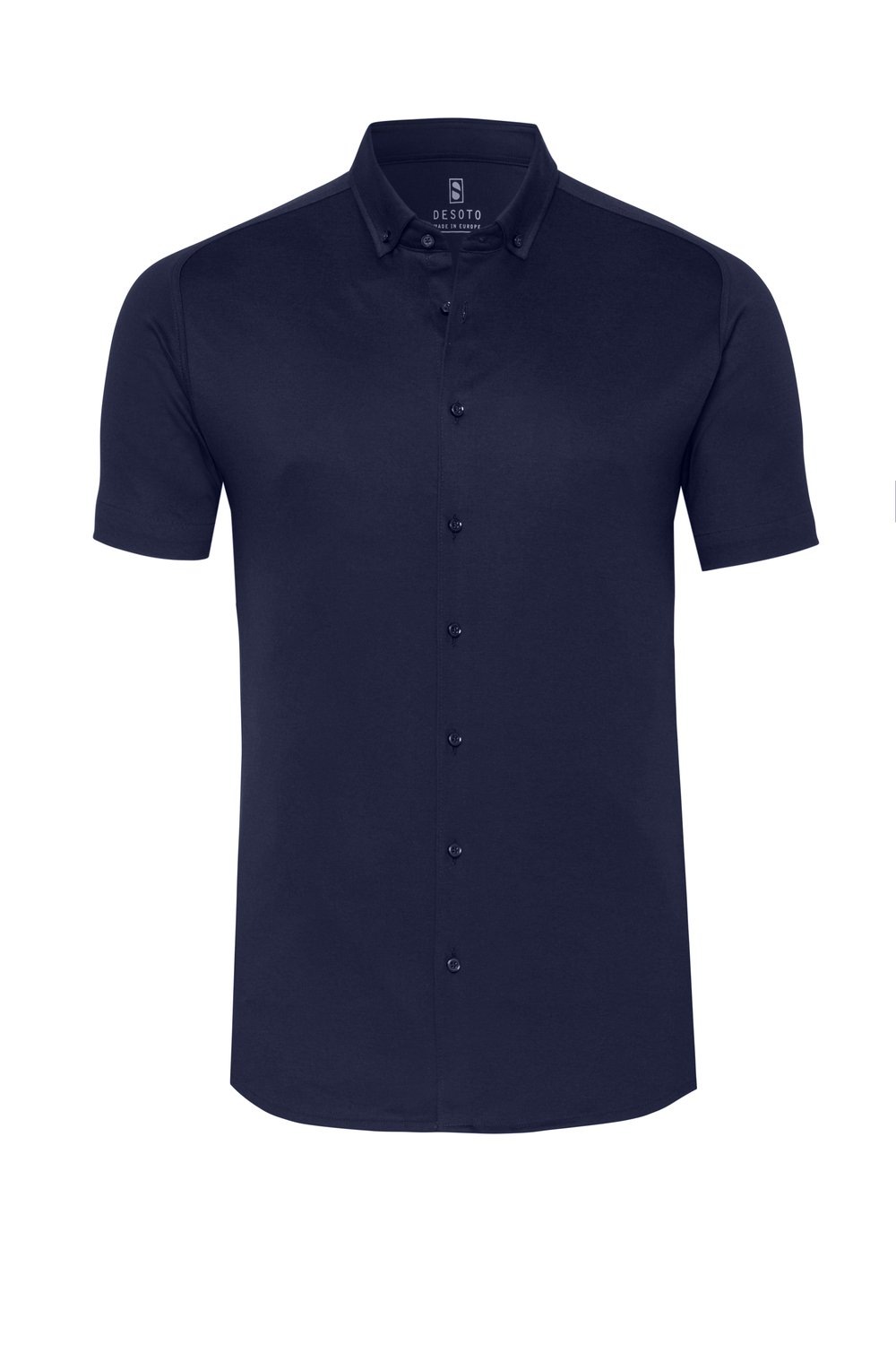DESOTO Kurzarmhemd »Jerseyhemd Casual Modern Button Down halbarm« Flexibler Stretch