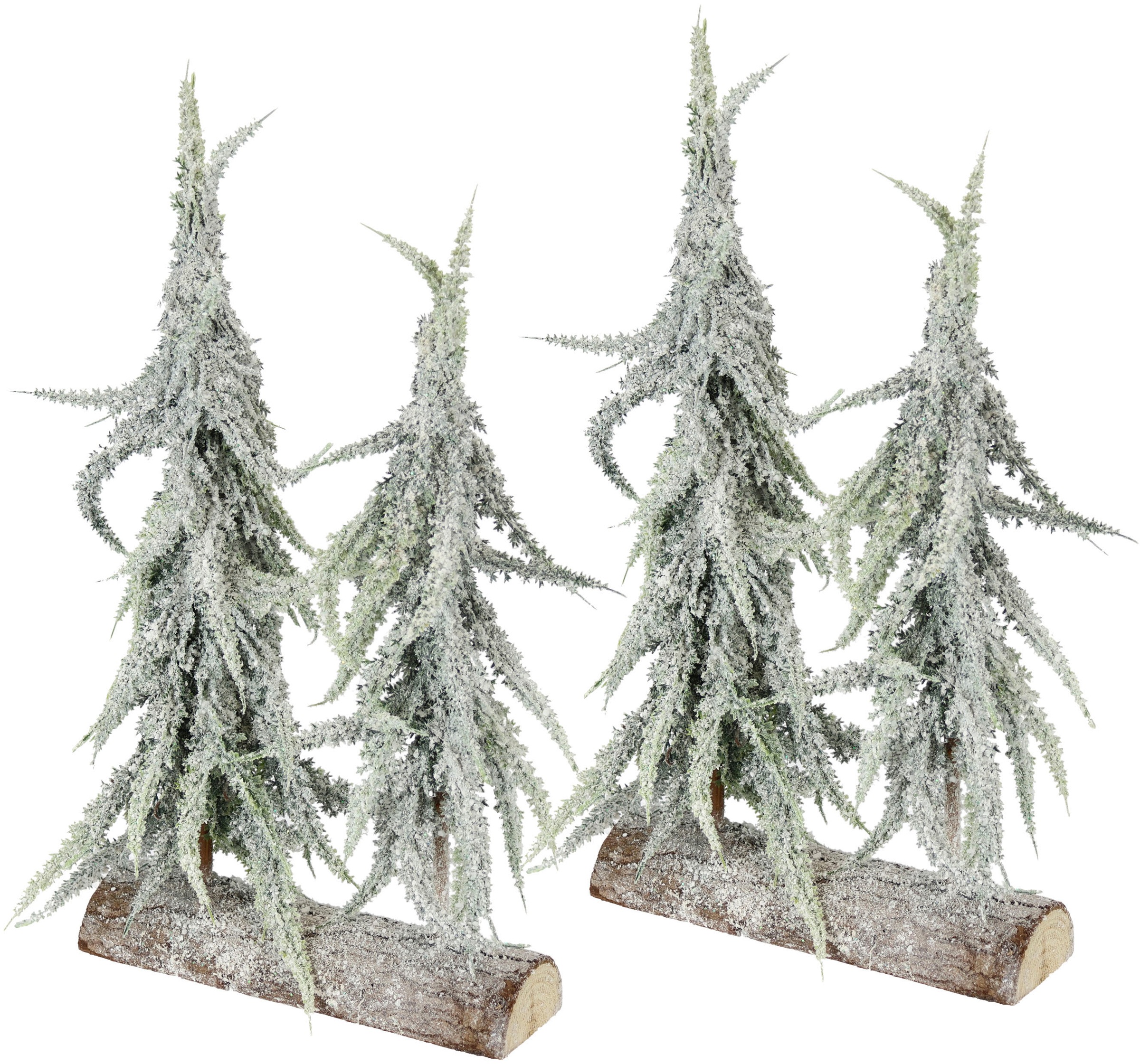 I.GE.A. Dekobaum "Weihnachtsdeko, Weihnachtsbaum" Tannenbaum auf Rinde 34 cm