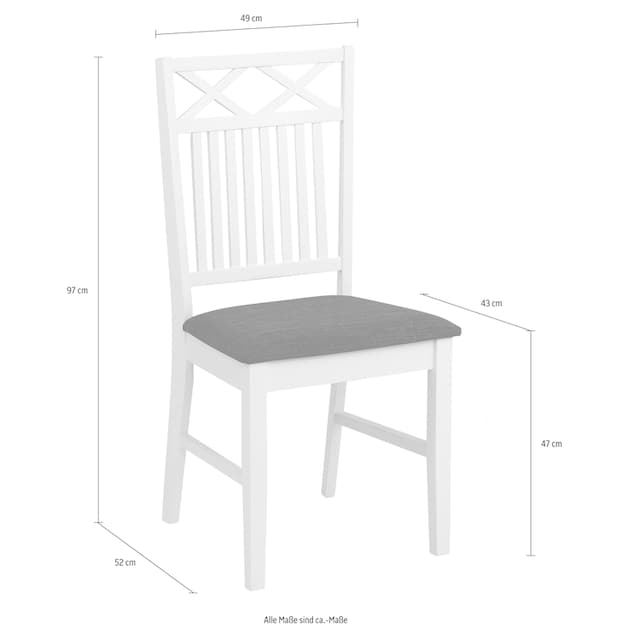 Webstoff, der Stuhl cm 2 Home bestellen (Set), Rückenlehne, an 47 Sitzhöhe mit St., Fräsungen schönen bequem »Fullerton«, affaire