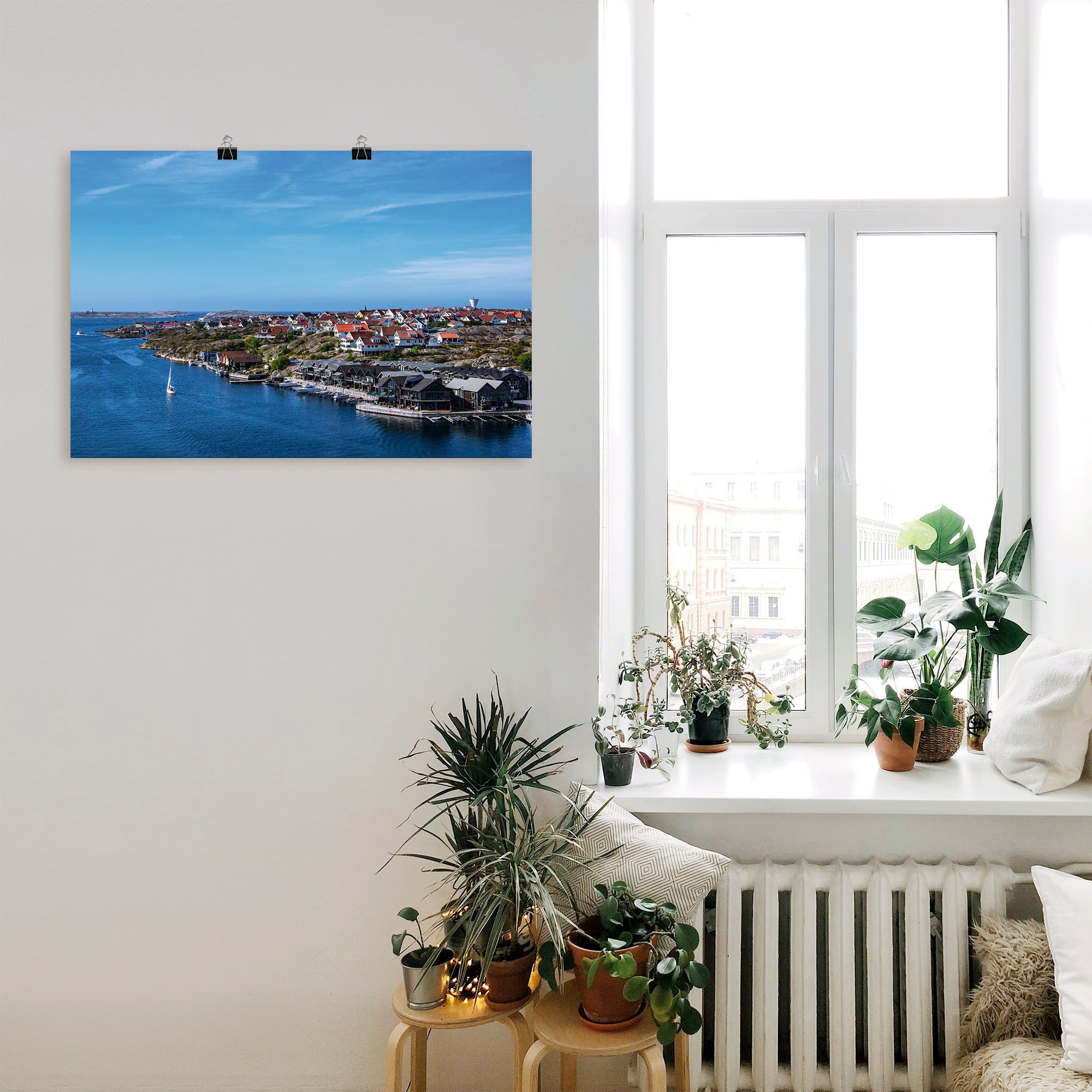 Artland Wandbild »Blick auf den Ort Smögen in Schweden«, Schweden, (1 St.), als Alubild, Leinwandbild, Wandaufkleber oder Poster in versch. Größen