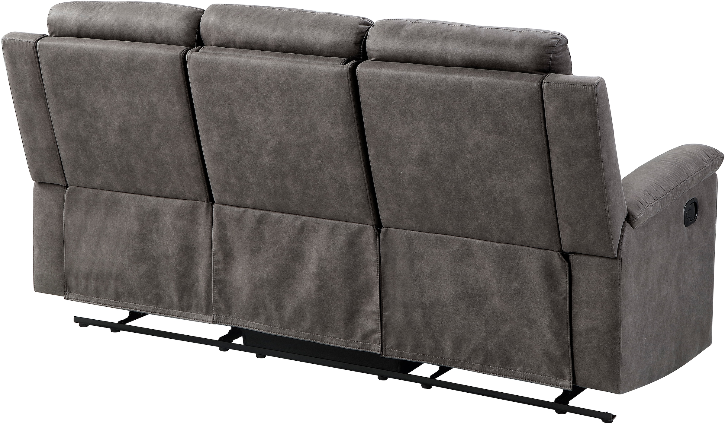 ATLANTIC home collection 3-Sitzer »Cliff mit 2 Relaxfunktionen«, Federkern und Becherhaltern in klappbarer Mittelkonsole