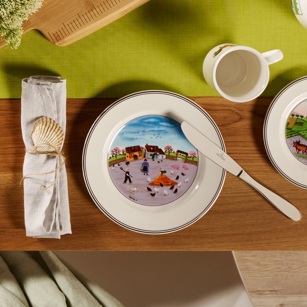 Villeroy & Boch Frühstücksteller »Frühstücksteller Hühnerhof Design Naif ø 21 cm bunt«