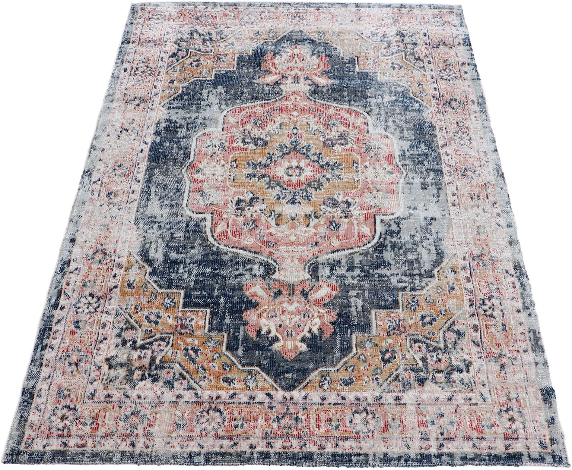 carpetfine Teppich »Omen_4« rechteckig 3 mm Höhe Orient Vintage Look, Wohnzimmer
