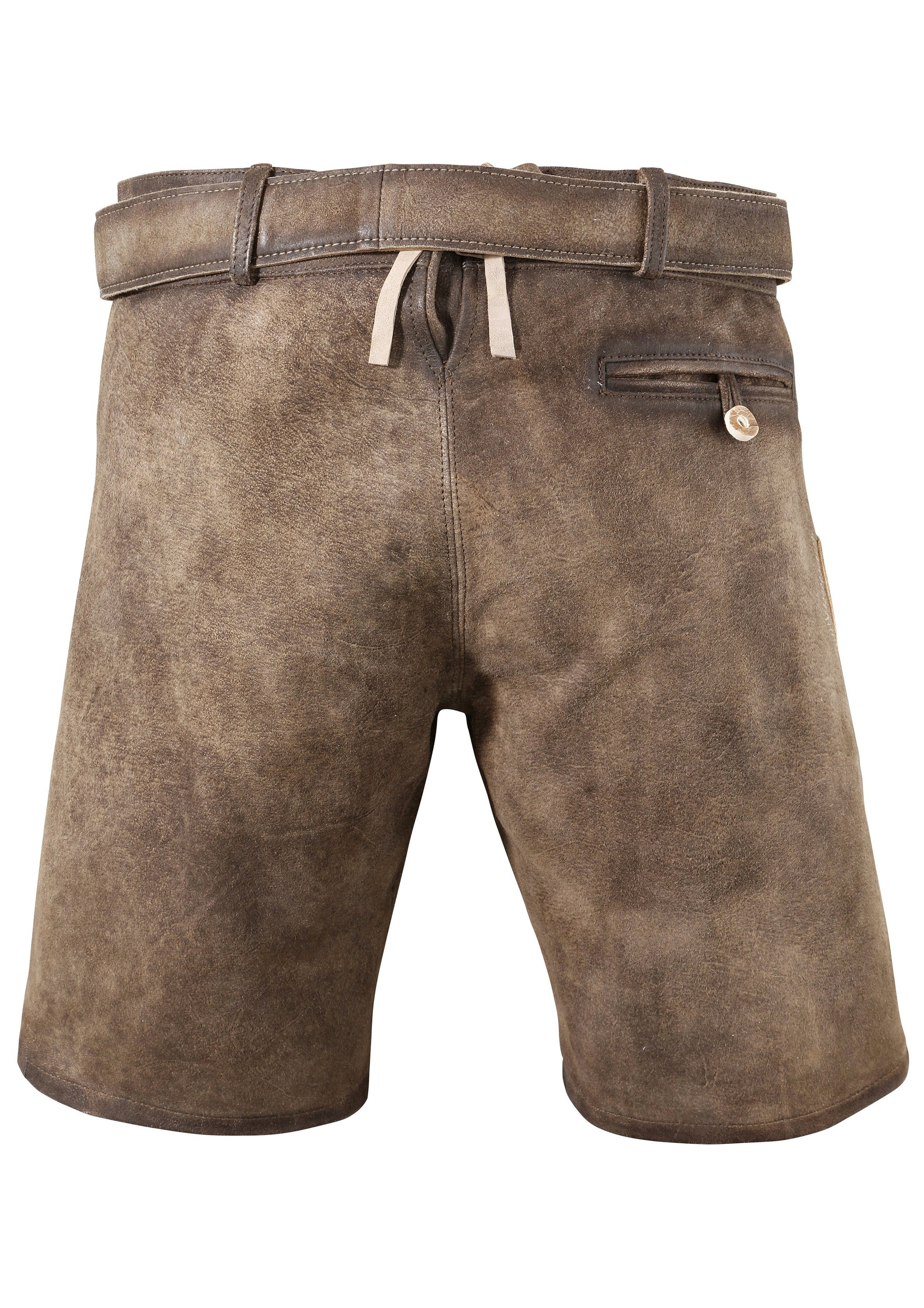 MarJo Trachtenlederhose, (2 tlg., mit Gürtel), Herren mit Stickerei