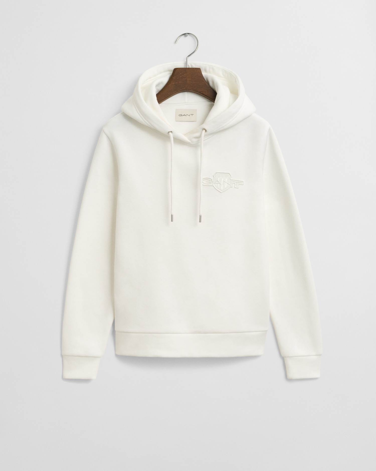Gant Hoodie »REG TONAL SHIELD HOODIE«, Ton in Ton Stickerei, Rippbündchen
