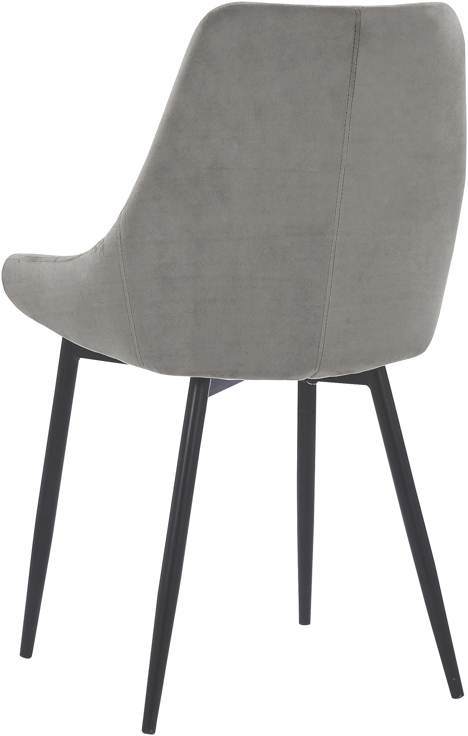 INOSIGN Esszimmerstuhl »Niam, Polsterstuhl« () 2er Set, schwarze Metallbeine, pflegeleichter Samtvelours Bezug