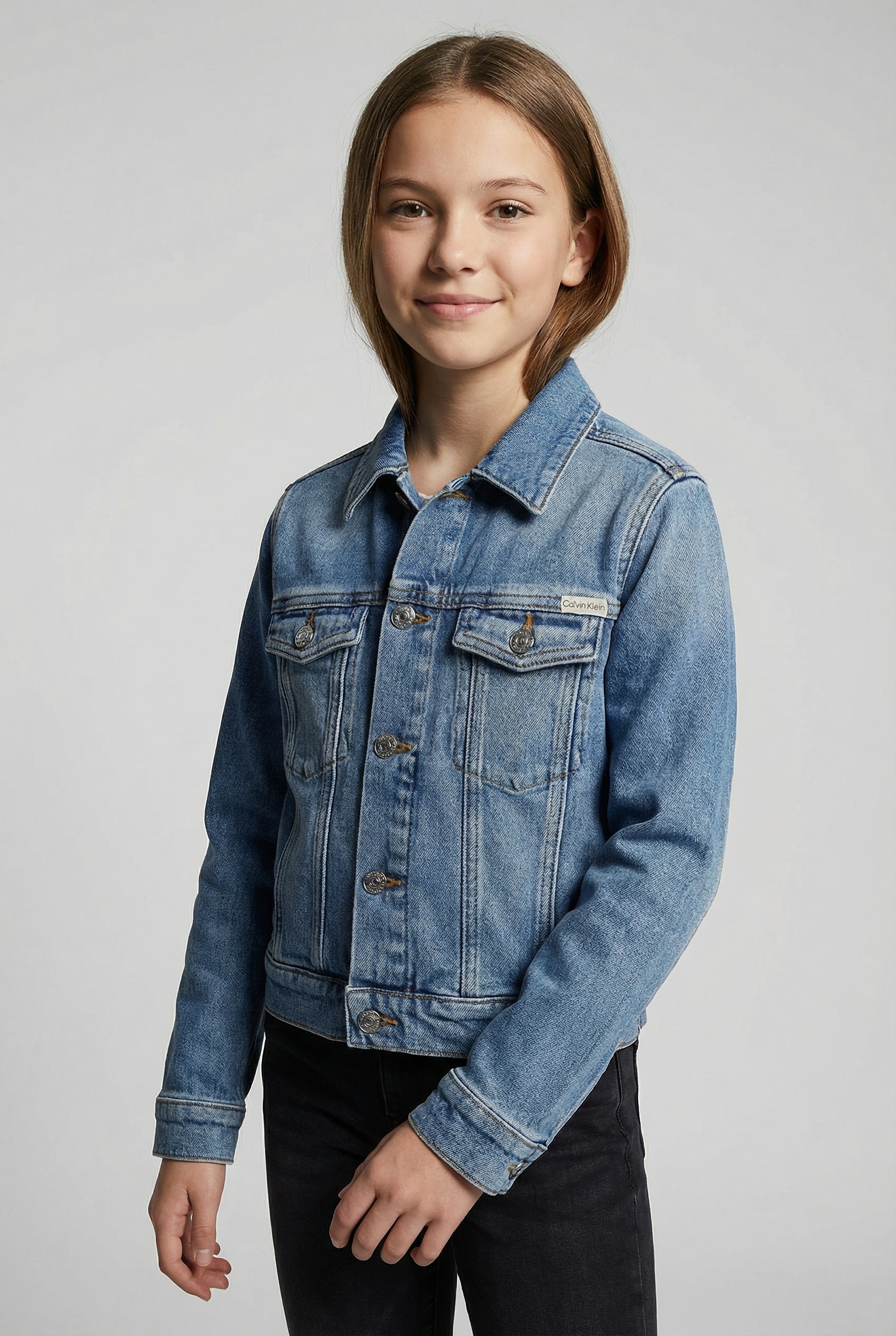 Calvin Klein Jeans Jeansjacke ohne Kapuze Regular fit, für Kinder bis 16 Jahre