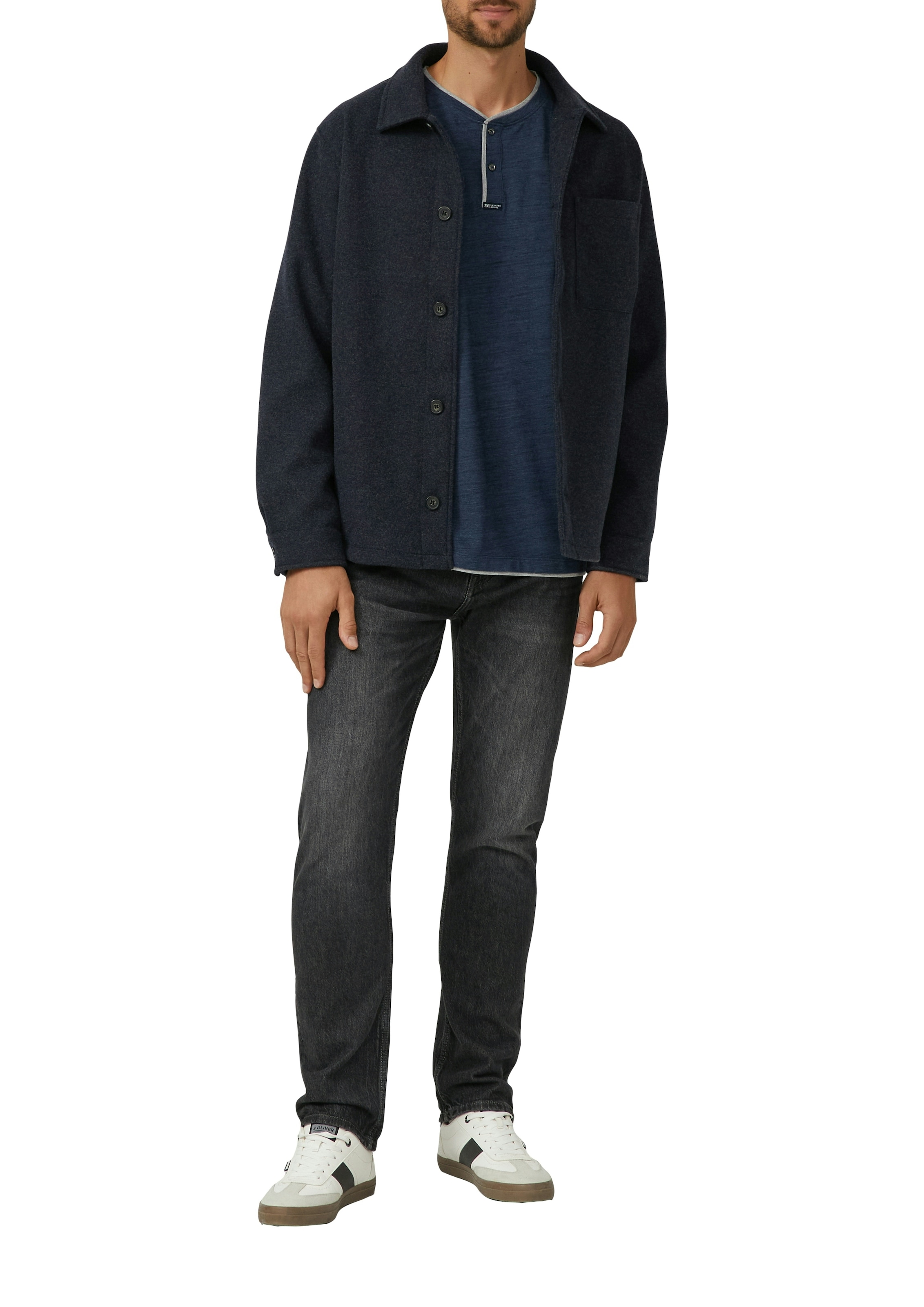 s.Oliver Henleyshirt mit Kontrast-Details