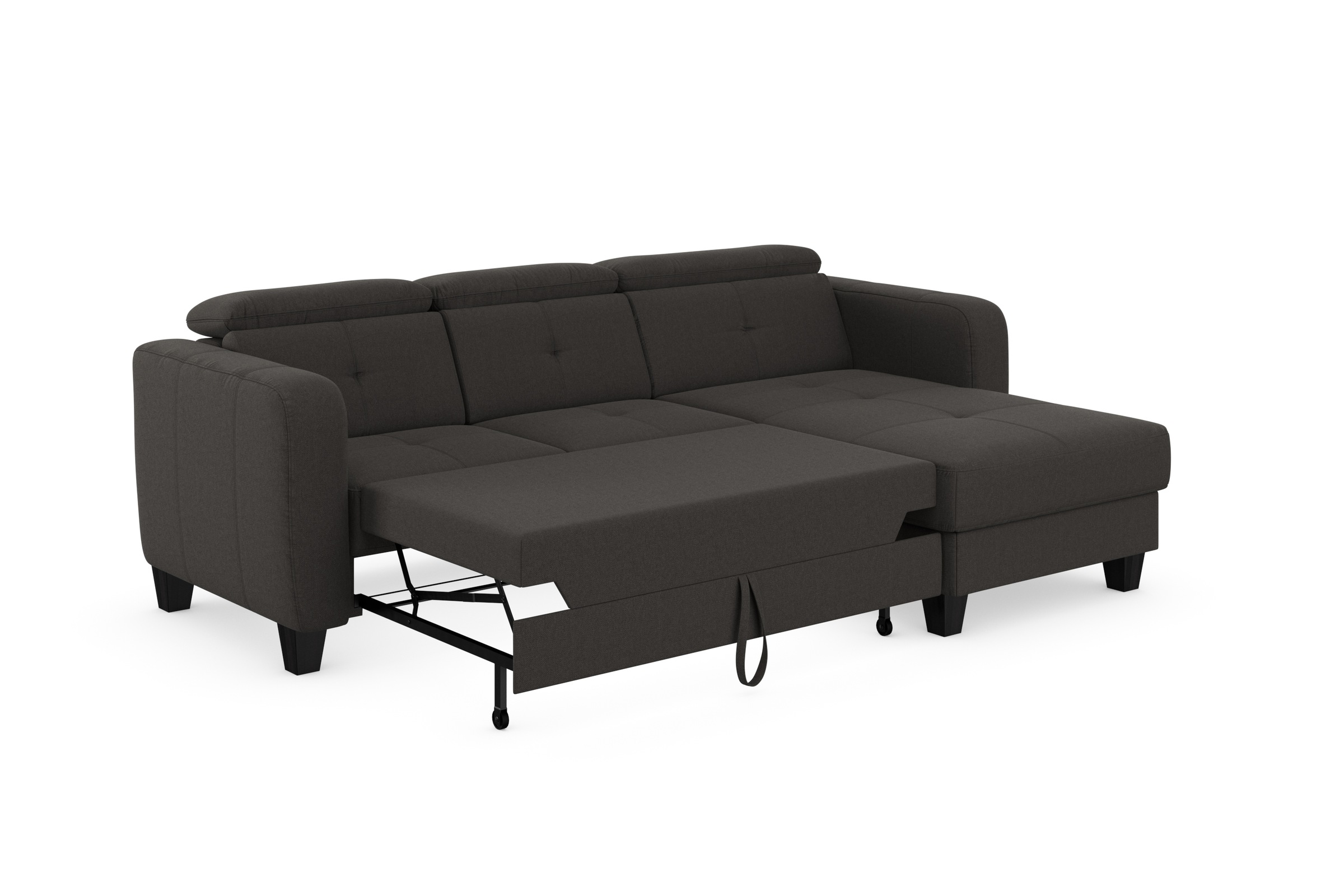 sit&more Ecksofa »Belluci L-Form«, inklusive Federkern, wahlweise mit Bettfunktion und Bettkasten
