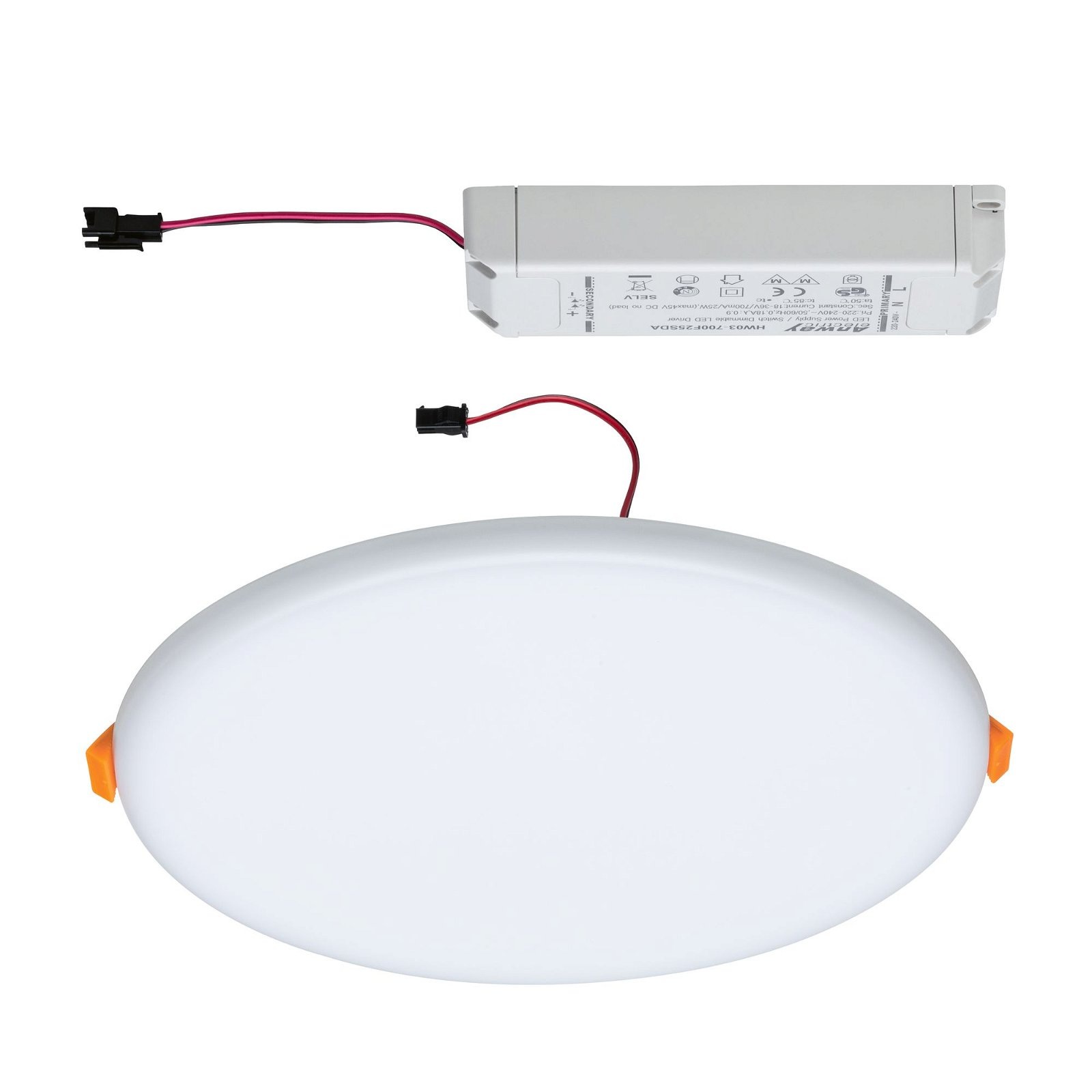 Paulmann LED Einbauleuchte »VariFit Veluna IP44 rund 215mm 21W 1650lm 3000K Satin 3-Step-Dim«, 1 flammig, Einbaupanel, dimmbar