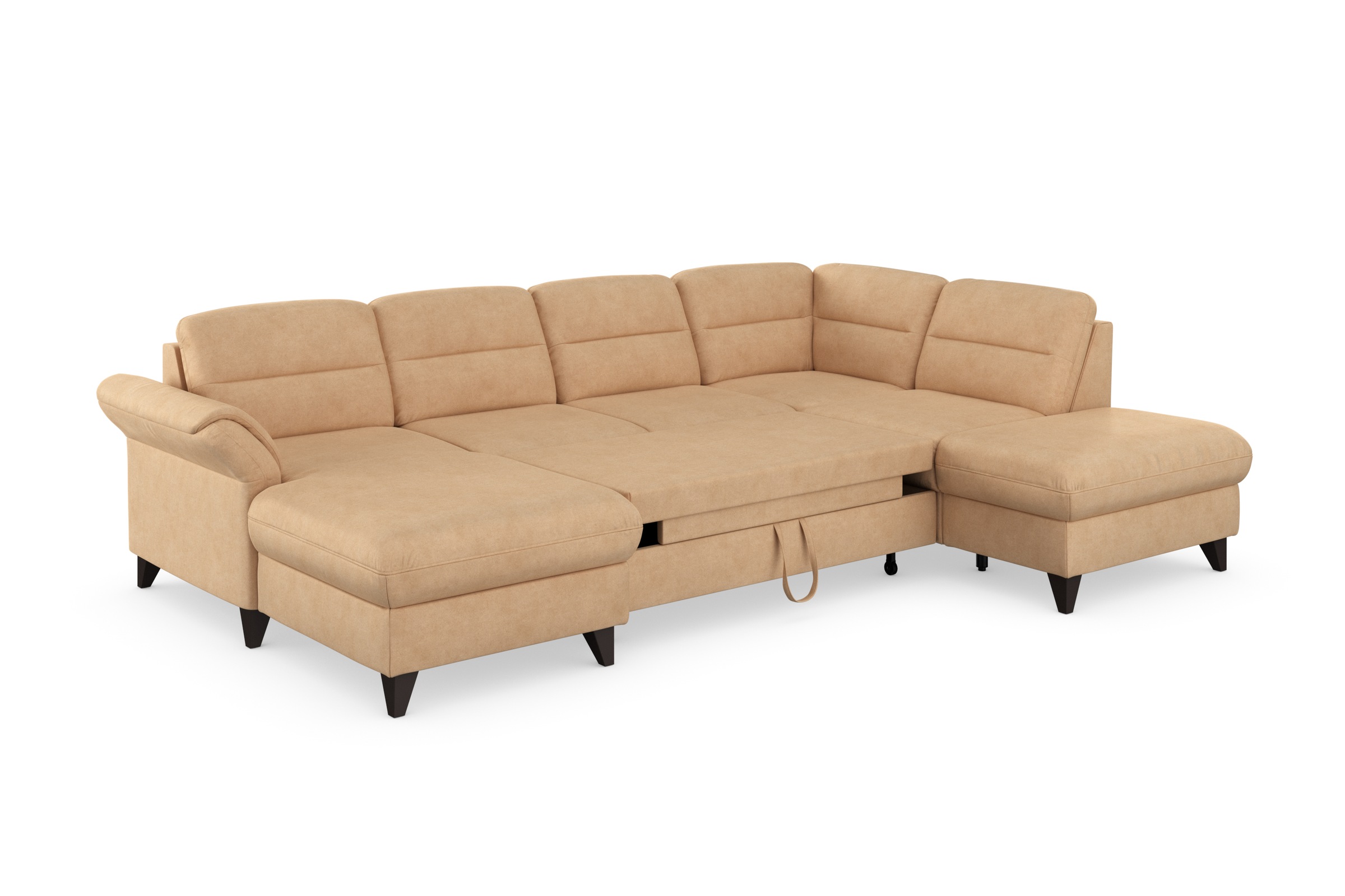 sit&more Wohnlandschaft »Mellum U-Form«, Federkern, wahlweise mit Bettfunktion, Stauraum und Armteilfunktion