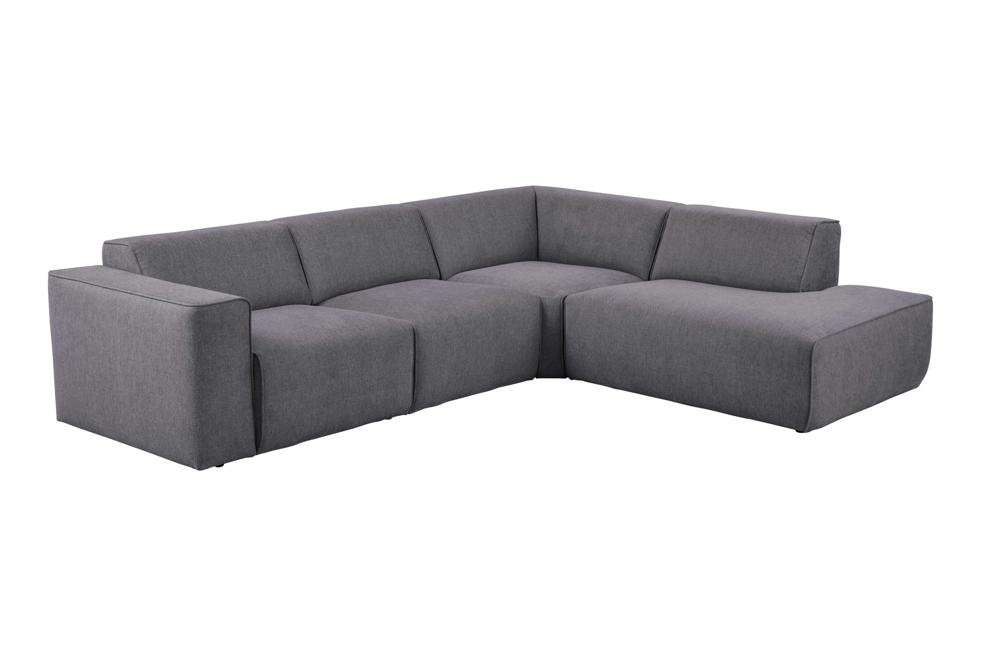 Home affaire Ecksofa »Noord mit Kedernaht, Breite 282 cm, L-Form« Webstoff, mit Wellenunterfederung, Massivholzrahmen