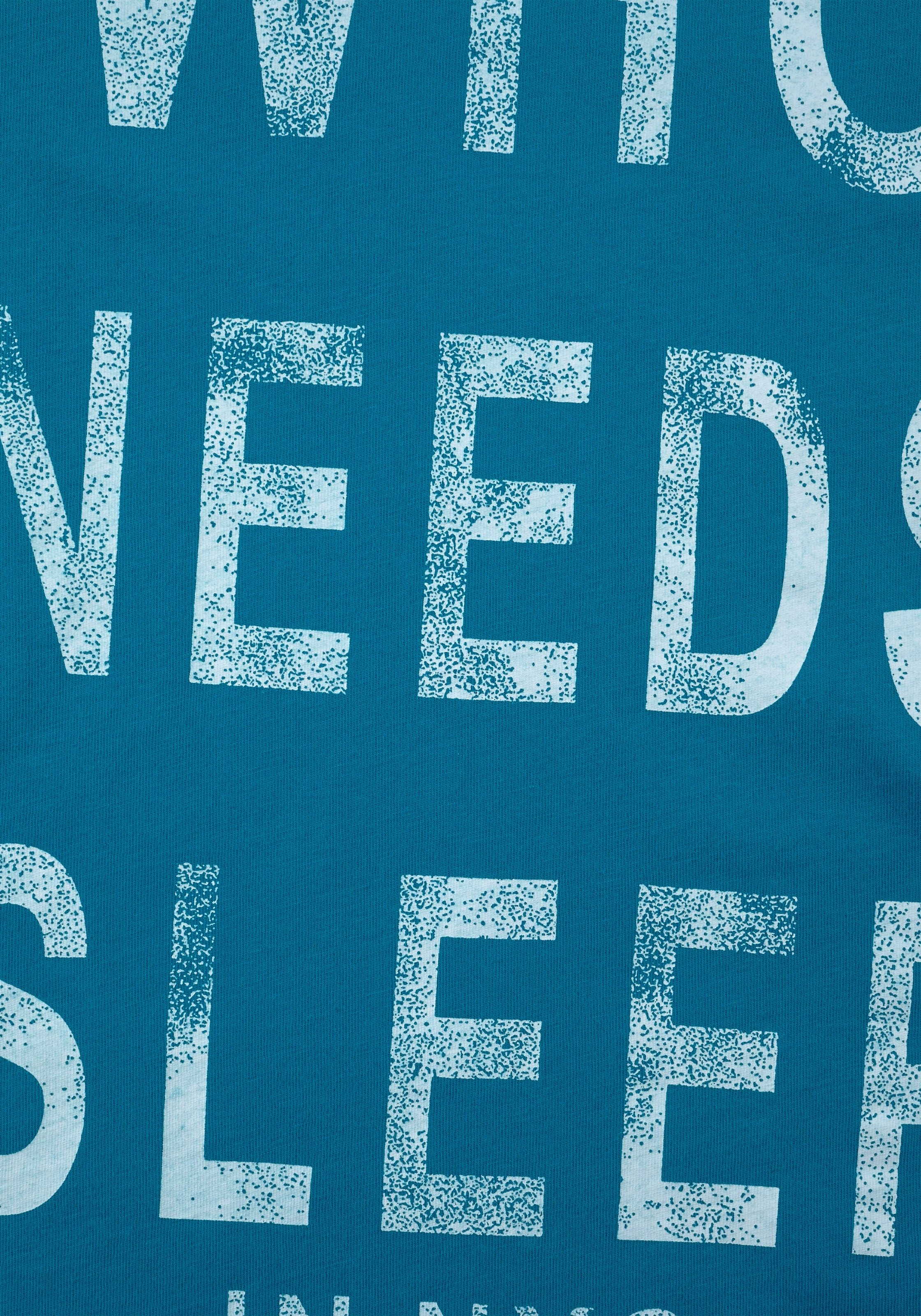 AUTHENTIC LE JOGGER Pyjama, (2 tlg., 1 Stück), Schlafanzug mit Spruch "Who needs sleep"