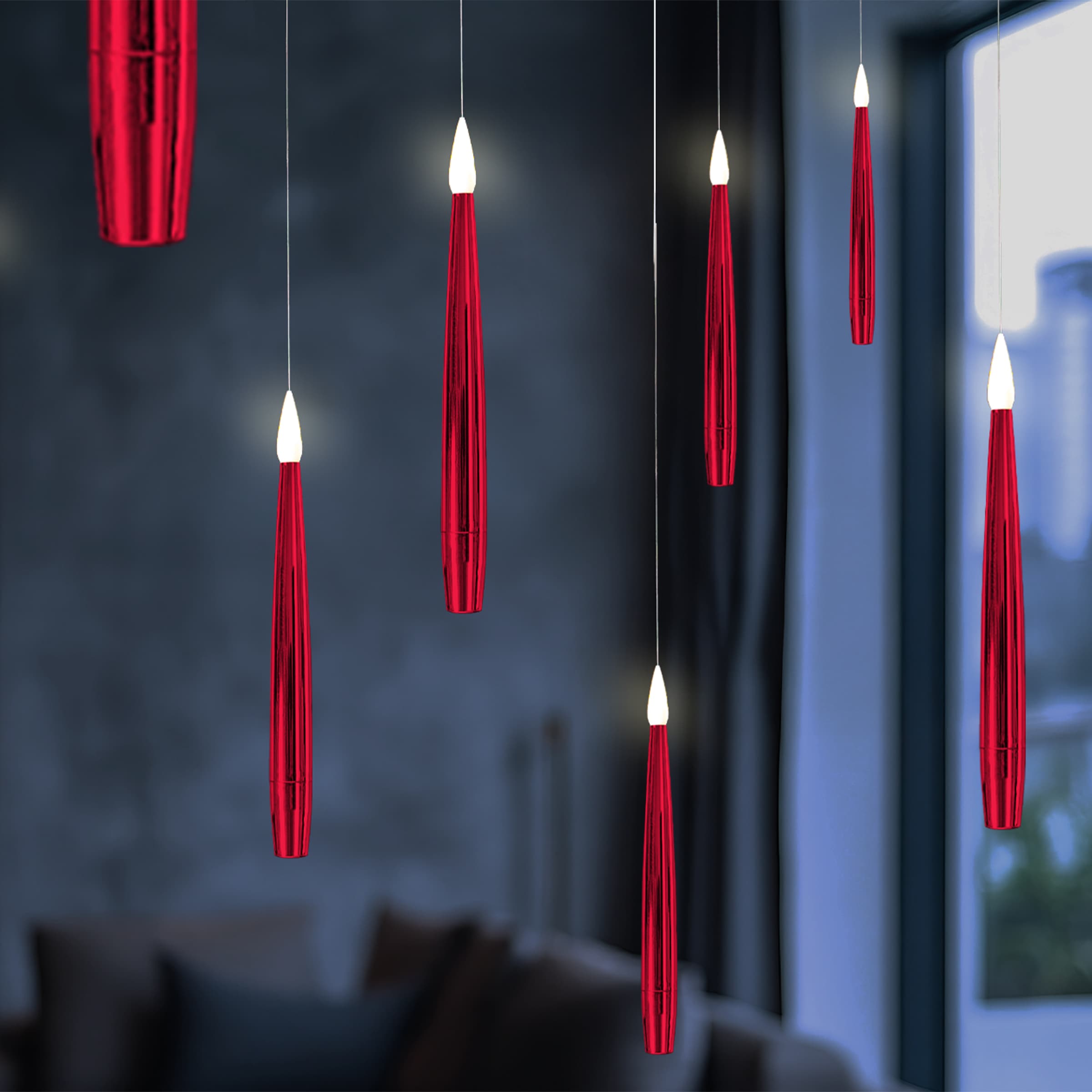 my home LED Dekolicht »10 Schwebende LED Tafelkerze mit Zauberstab Noaro« LED-Modul 11 Stk. Warmweiß mit Zauberstab als Fernbedienung