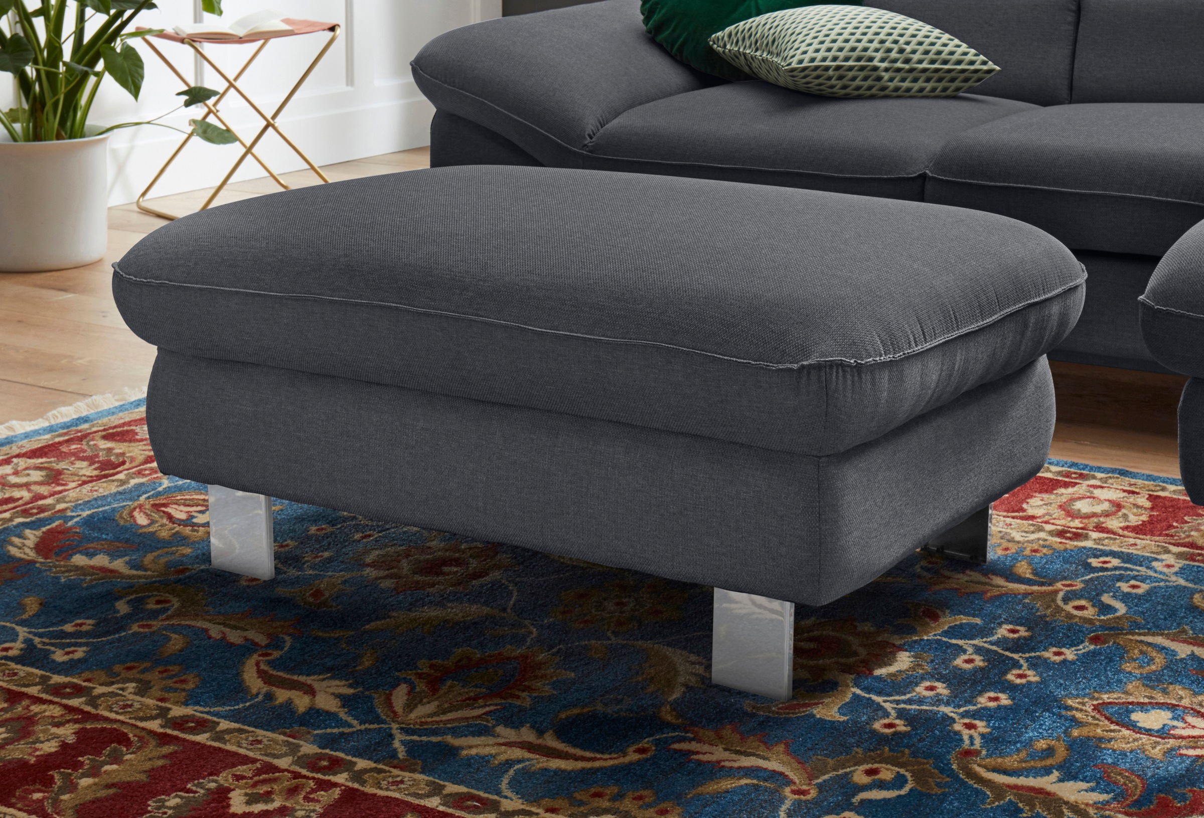 COTTA Polstergarnitur »Driver L-Form«, (Set, 2 tlg.), Set bestehend aus: Ecksofa mit Kopfteilverstellung & Hocker