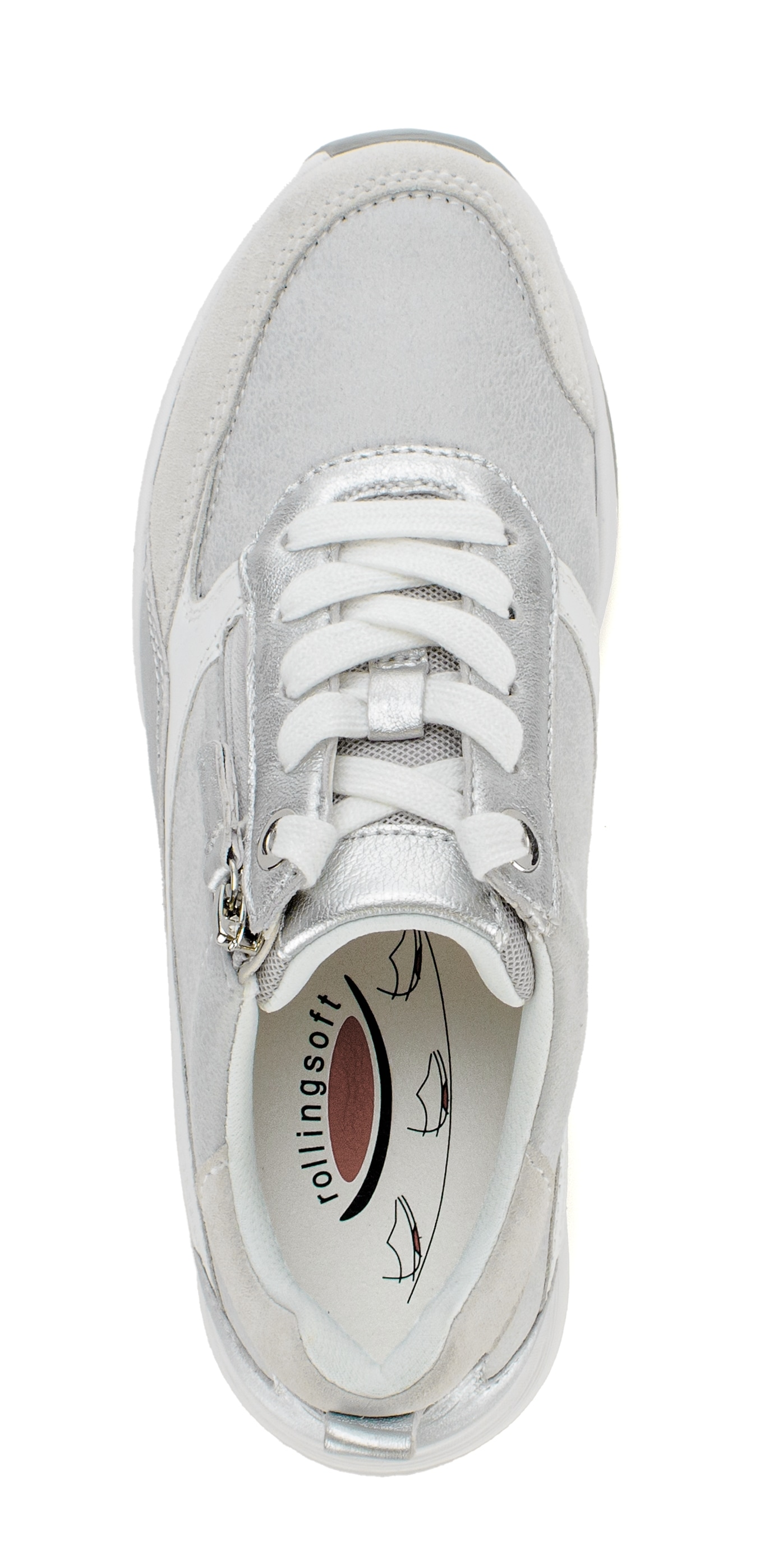 rollingsoft Plateausneaker  , Freizeitschuh, Halbschuh, Schnürschuh mit Kontrastbesatz, G-Weite