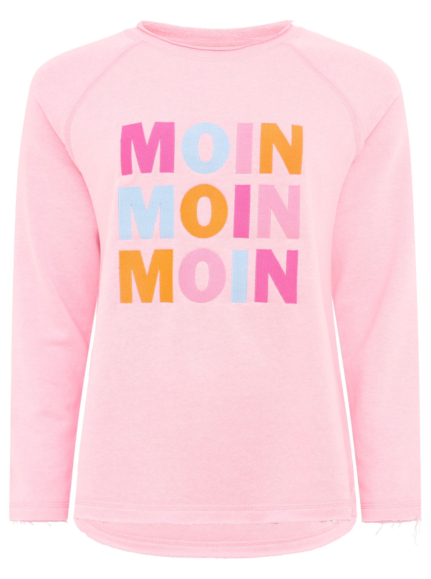 Zwillingsherz Sweatshirt »"MOIN MOIN MOIN"«, mit Used-Look Kanten und nordischem Gruß
