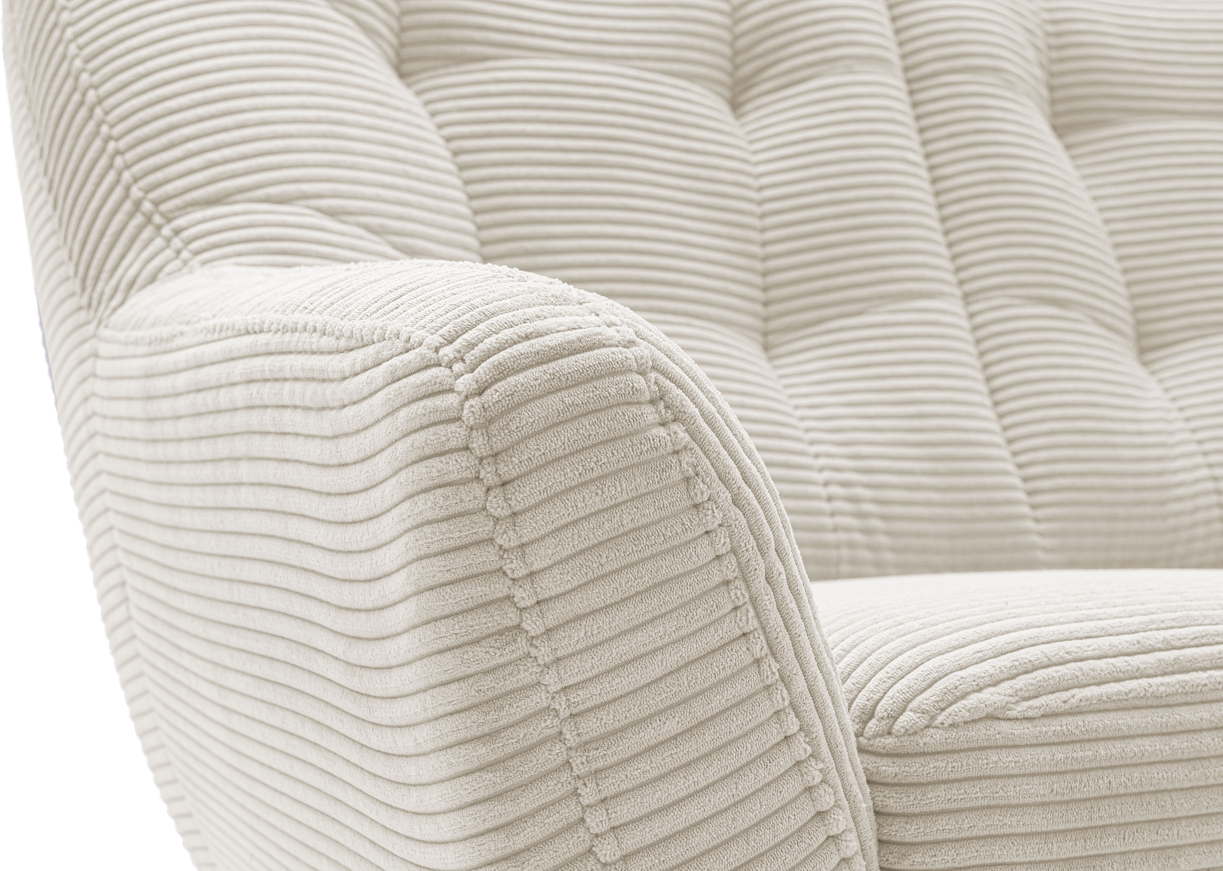 exxpo - sofa fashion 3-Sitzer »Scandi, bequem, aufwendige Rückenpolsterung für mehr Sitzkomfort«, aktuelle Farben in hochwertigen Bezugsqualitäten, Holzfuß