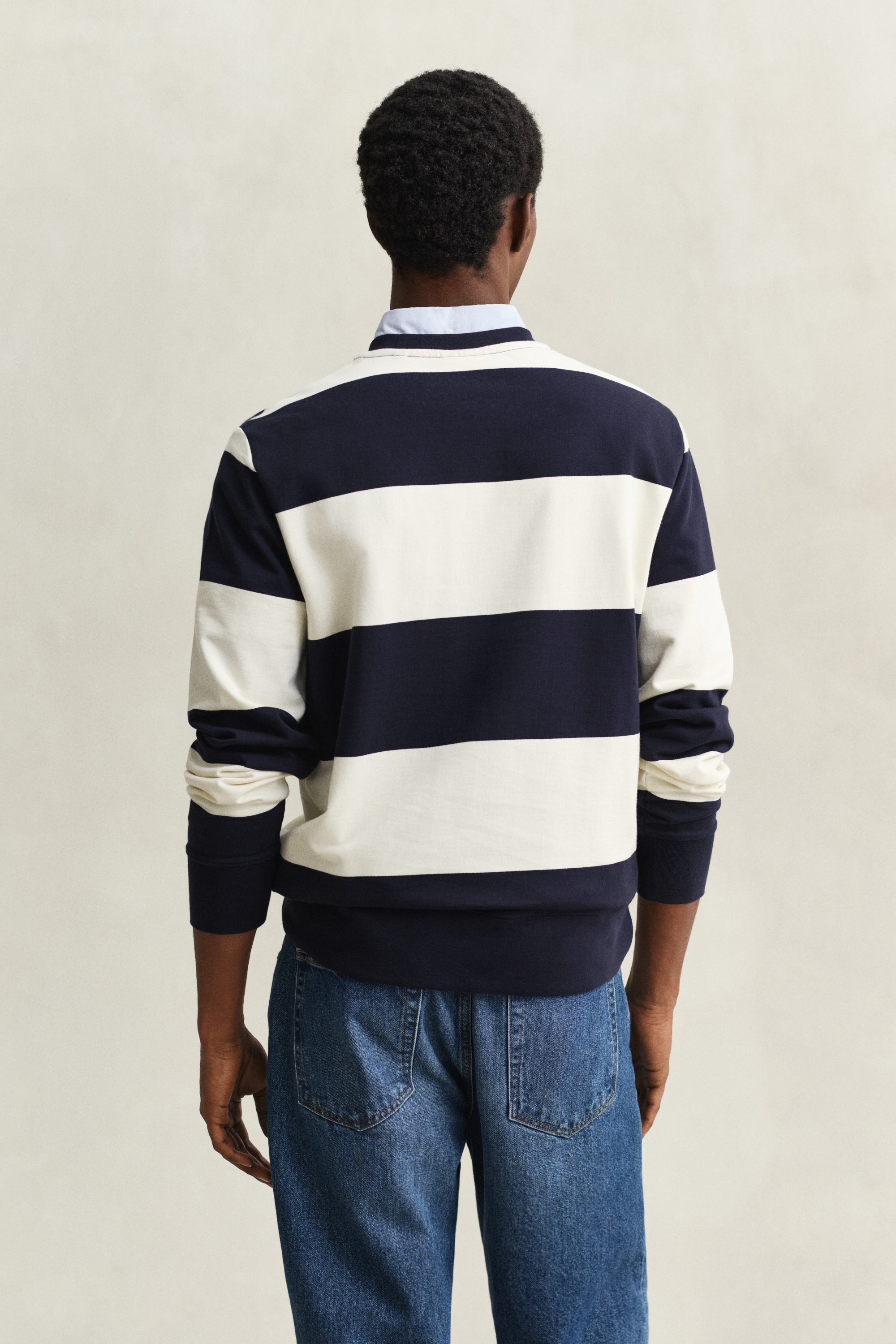 Gant Sweatshirt »STRIPED C-NECK«, mit Rundhals und Logostickerei
