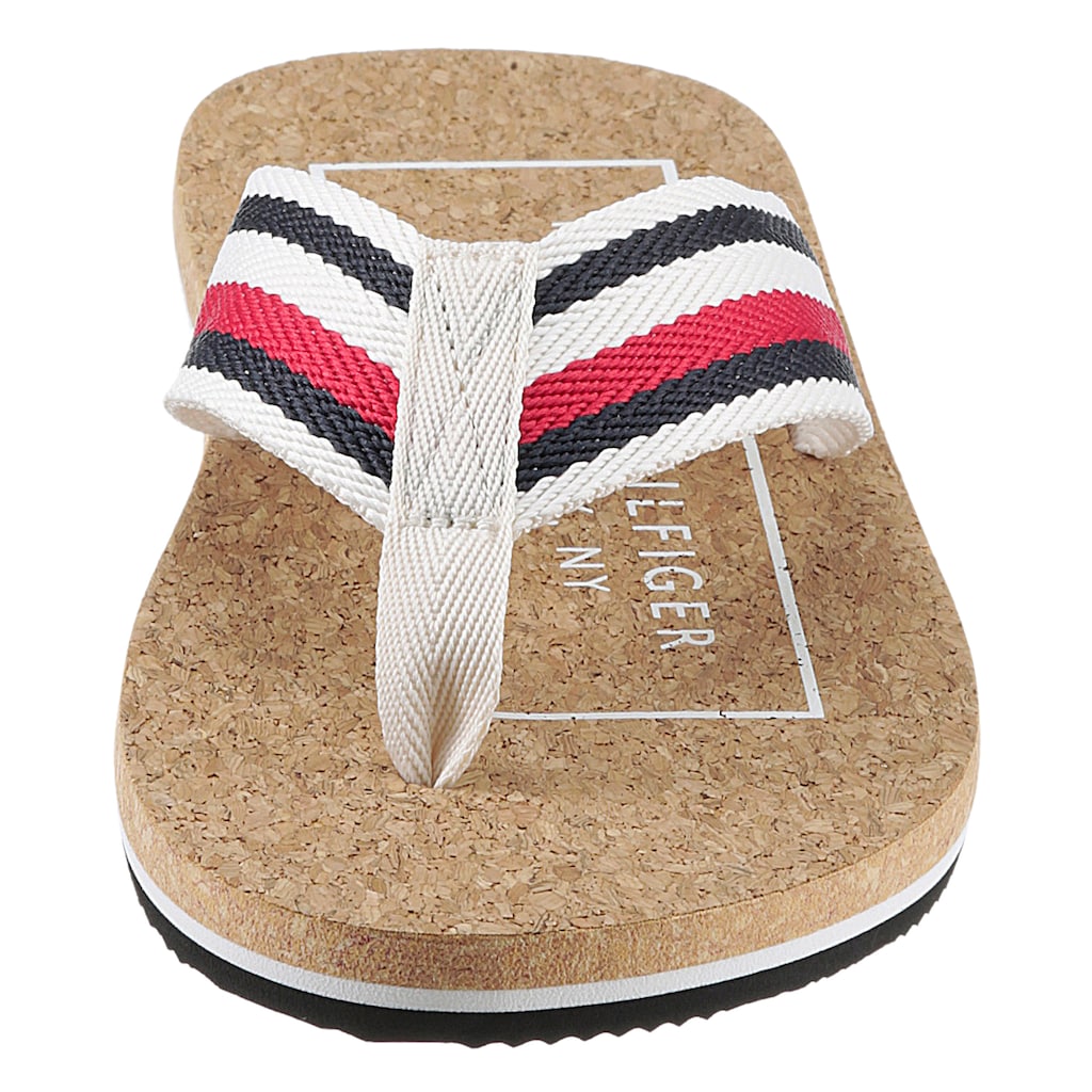 Tommy Hilfiger Zehentrenner »HILFIHER CORK BEACH SANDAL«