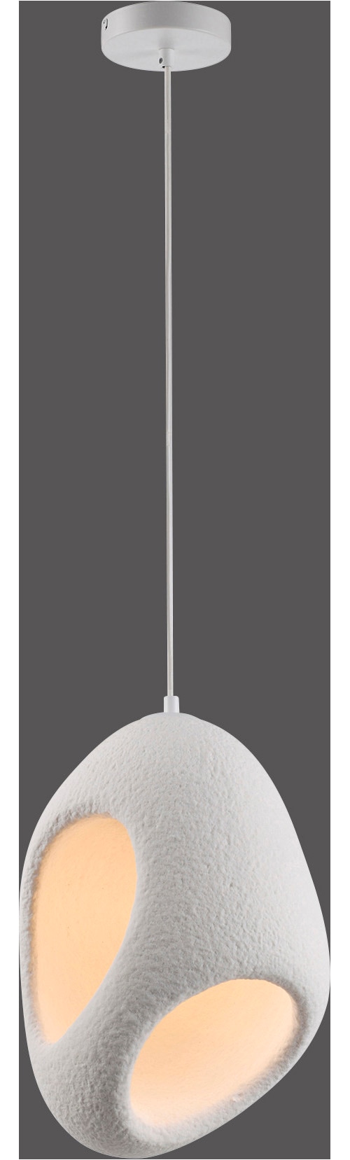 JUST LIGHT Pendelleuchte »ARTONI« E27 1 Stk. Exklusive Leuchtmittel, Höheneinstellbar, Lampenschirm in Steinoptik