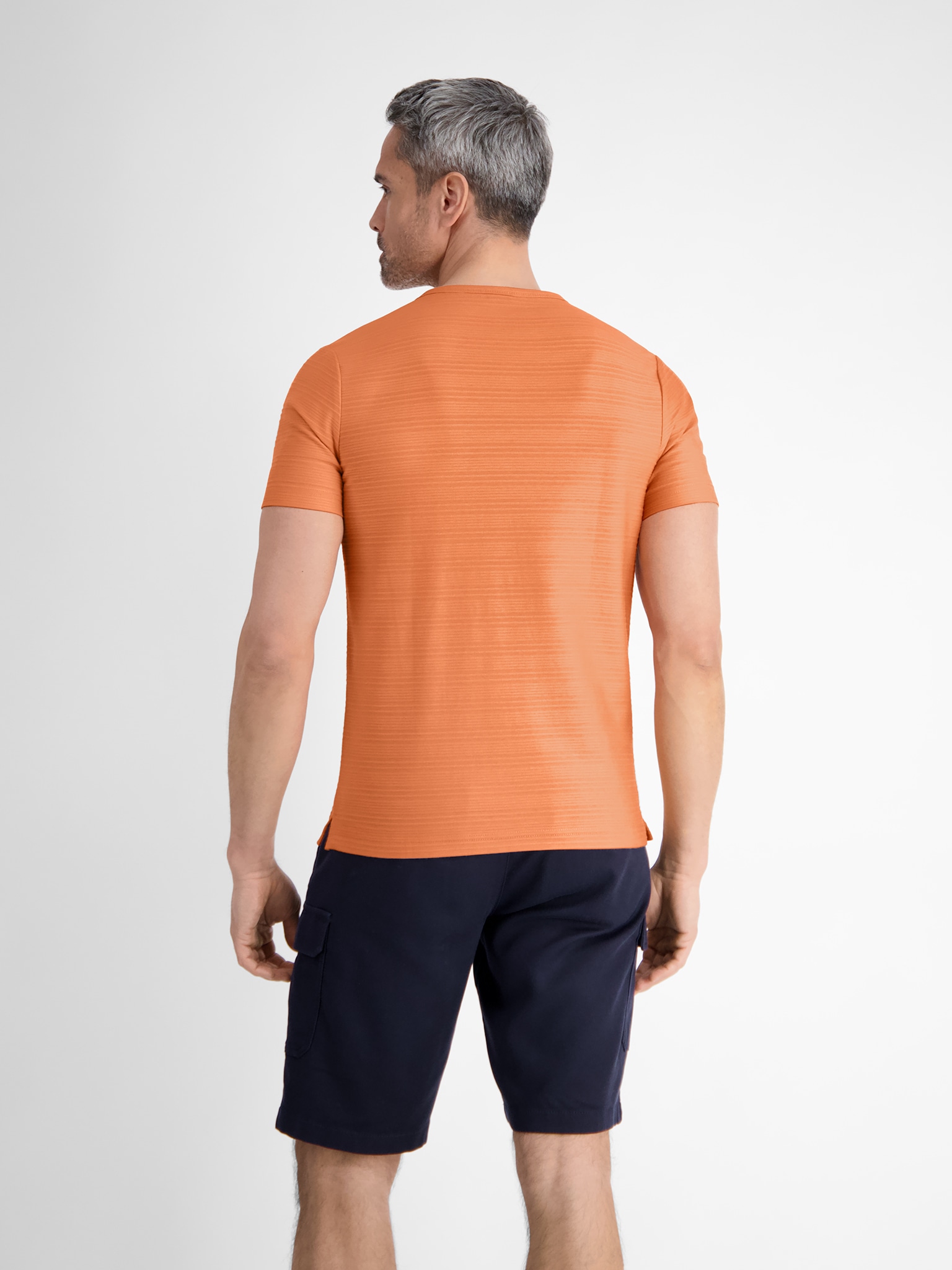 LERROS Kurzarmshirt, mit Serafino-Kragen und Knopfleiste