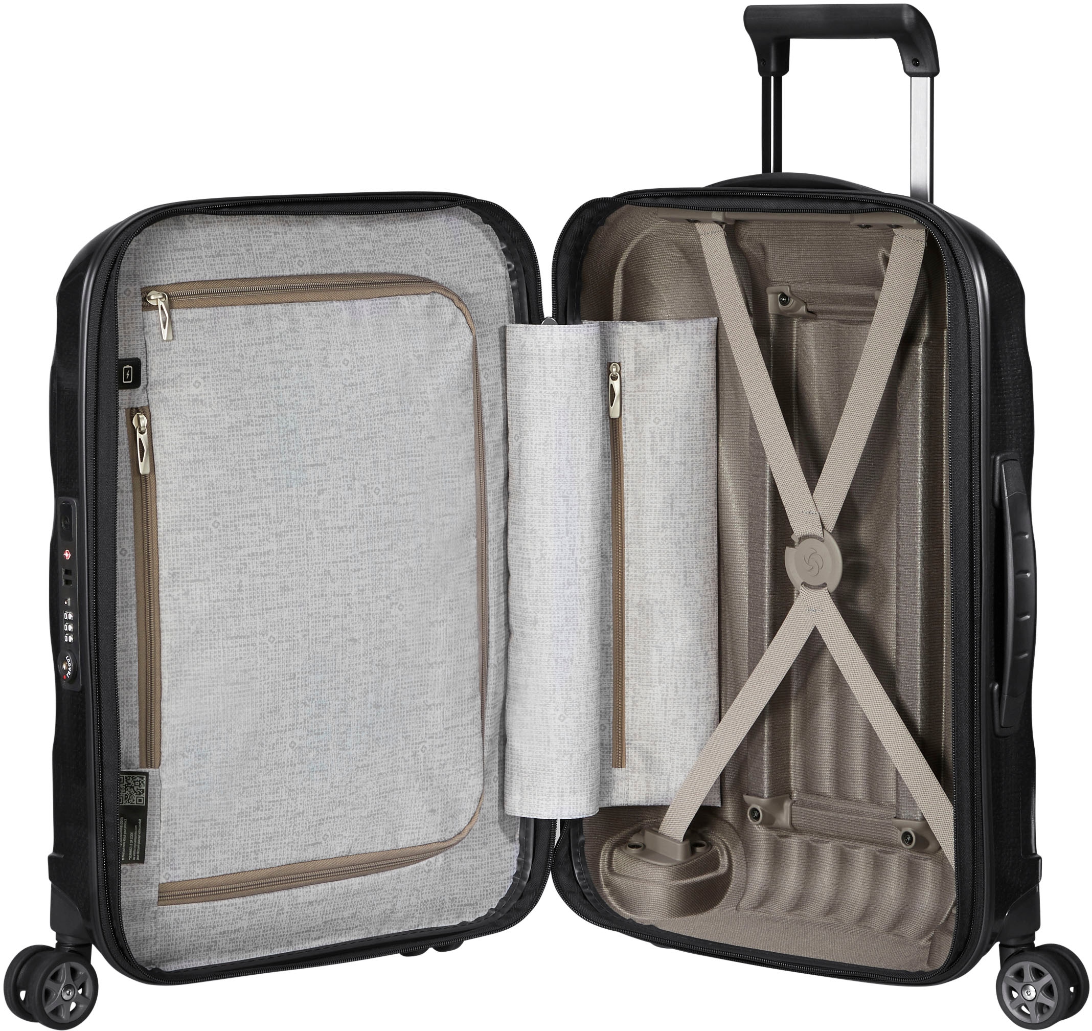 Samsonite Hartschalen-Trolley »C-LITE 55 EXP, verschiedene Farben«, 4 Rollen, Handgepäck-Koffer Volumenerweiterung TSA-Zahlenschloss USB-Schleuse