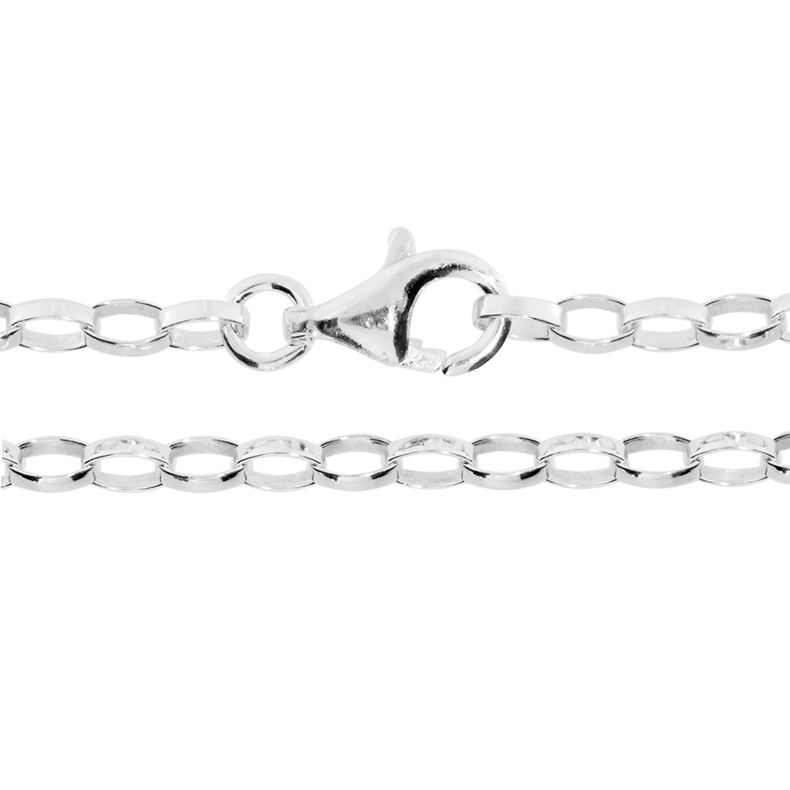 OSTSEE-SCHMUCK Silberkette »- Erbs oval 2,5 mm - Silber 925/000 -,«