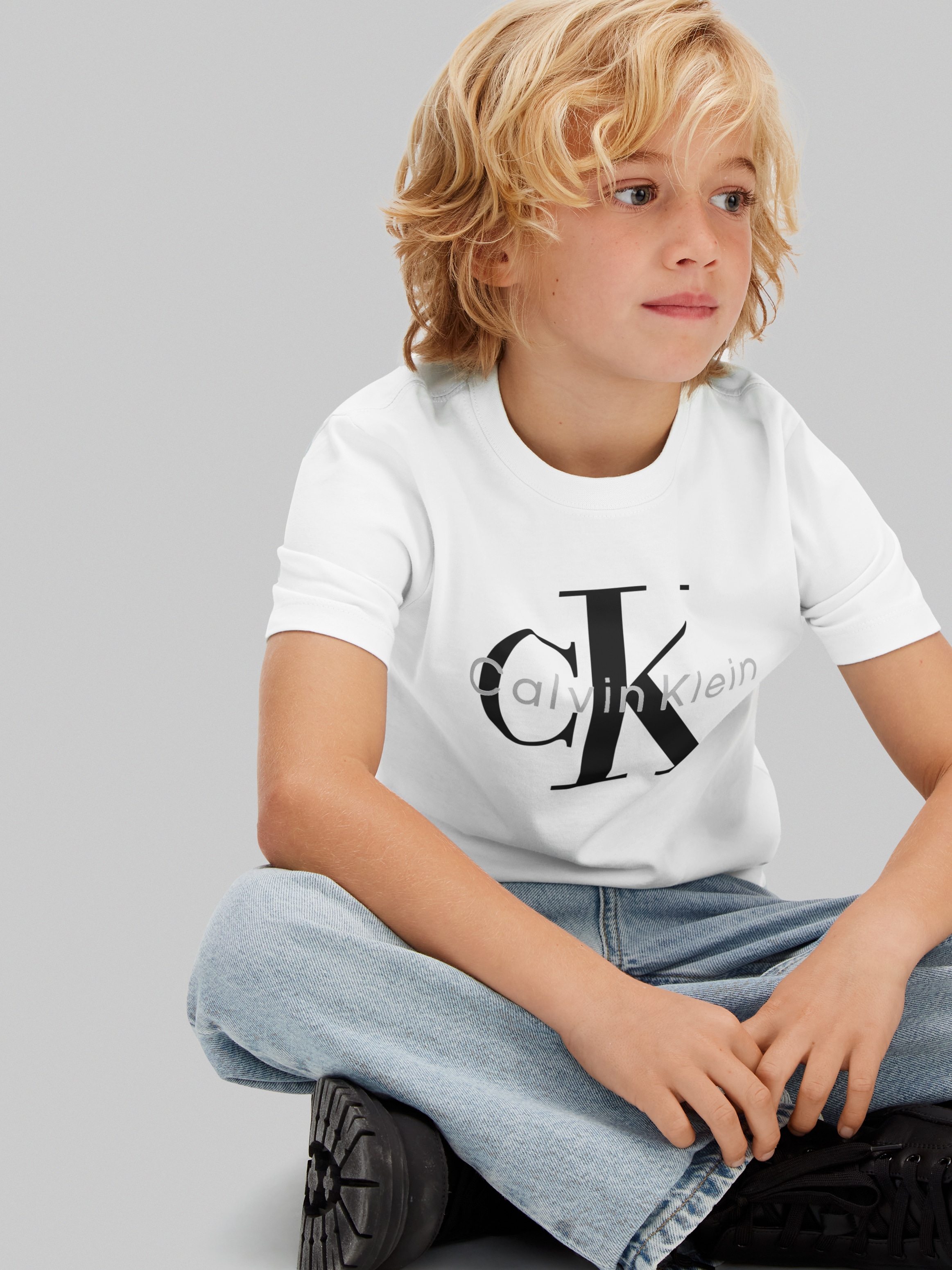 Calvin Klein Jeans T-Shirt »MONO LOGO T-SHIRT« Regular fit für Kinder, mit Logoschriftzug