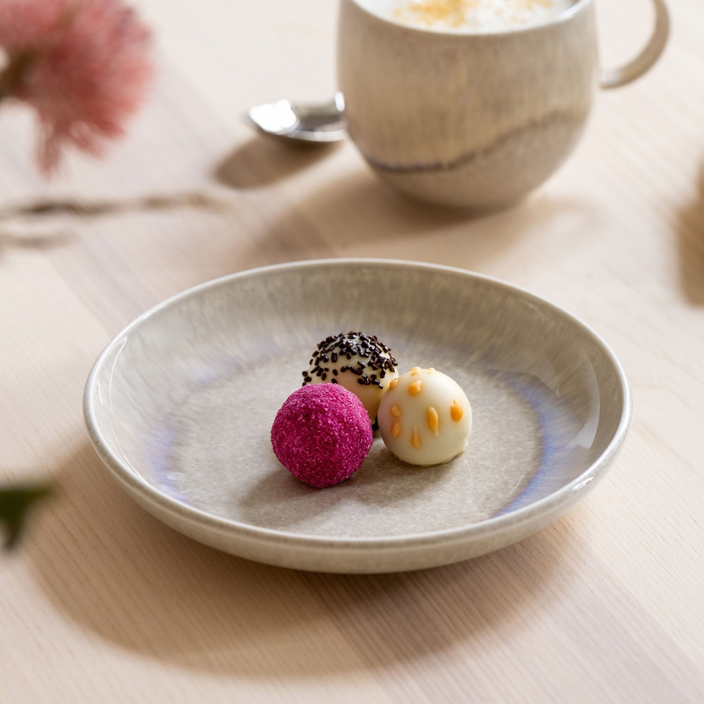 like. by Villeroy & Boch Frühstücksteller »Teller Perlemor Sand ø 16 cm 6er Set beige« Spülmaschinengeeignet, Mikrowellengeeignet