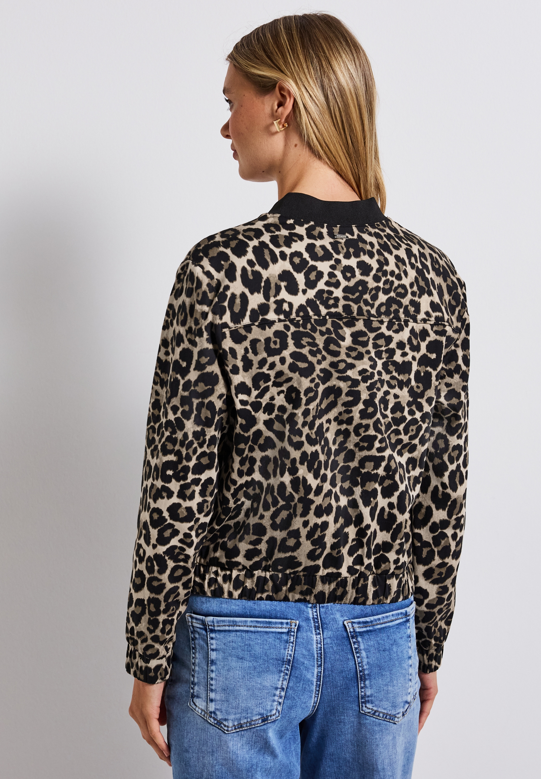 STREET ONE Blouson, ohne Kapuze, mit Leo-Print und Reißverschluss