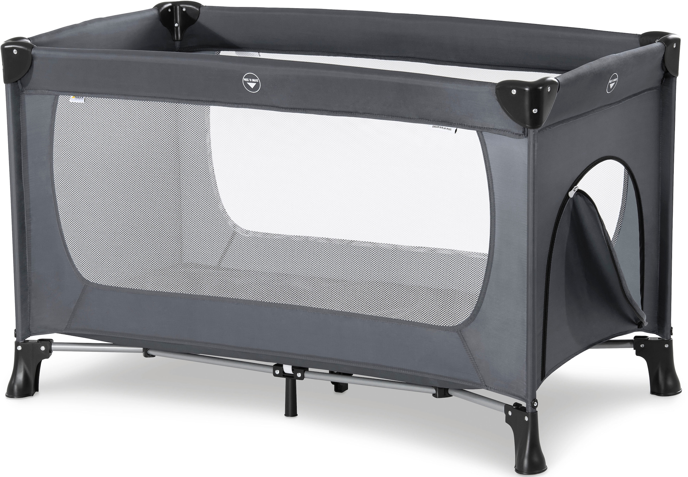 Hauck Baby-Reisebett »Dream N Play Plus, grey«, inkl. Transporttasche