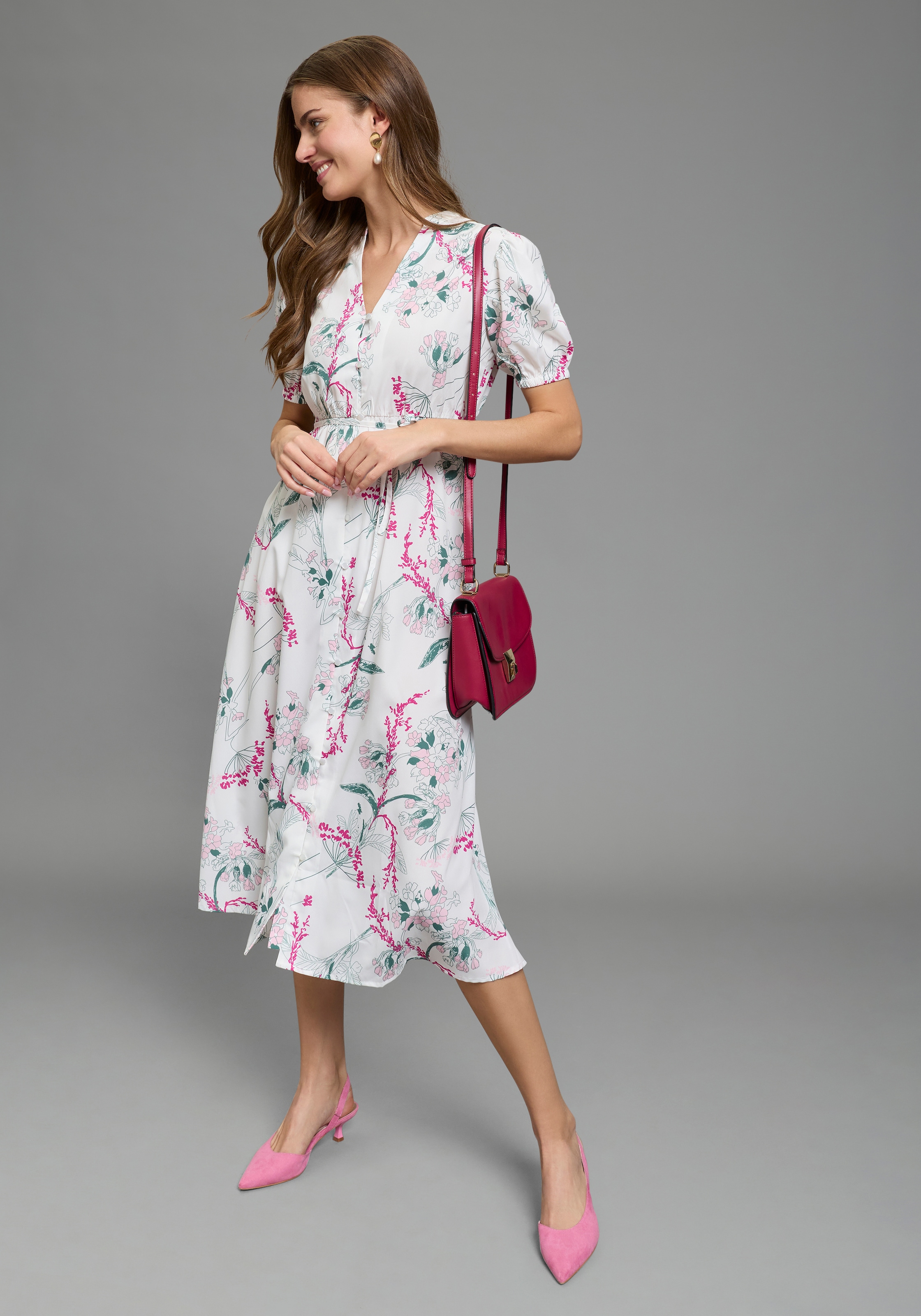 Laura Scott Blusenkleid femininer Stil, für vielseitige Anlässe, aus Polyester