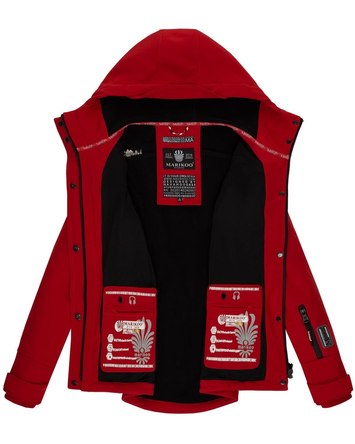 Marikoo Softshelljacke »Marikoo Kleinezicke Damen Softshell Jacke B864«