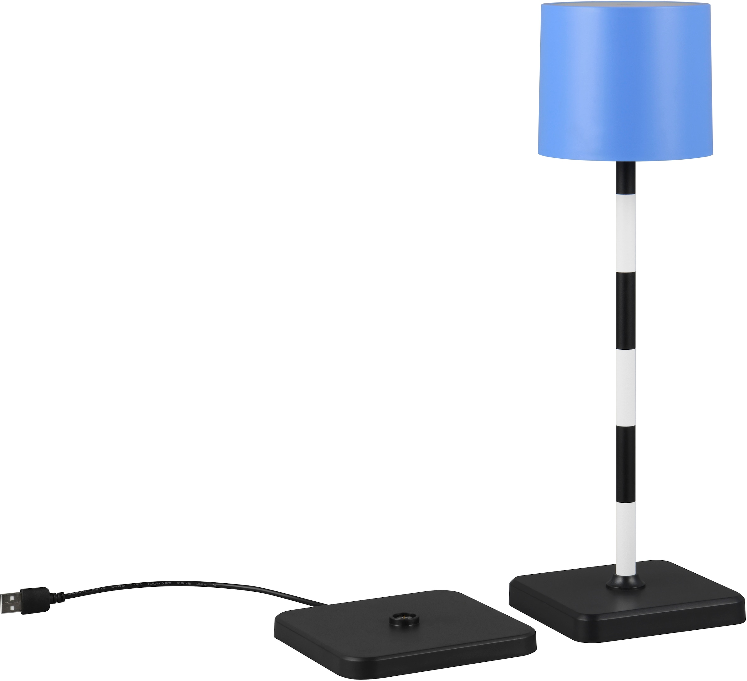 REALITY Leuchten LED Außen-Tischleuchte »Fernandez«, LED fest integriert, dimmbar, Lichtfarbe einstellbar, USB Ladestation