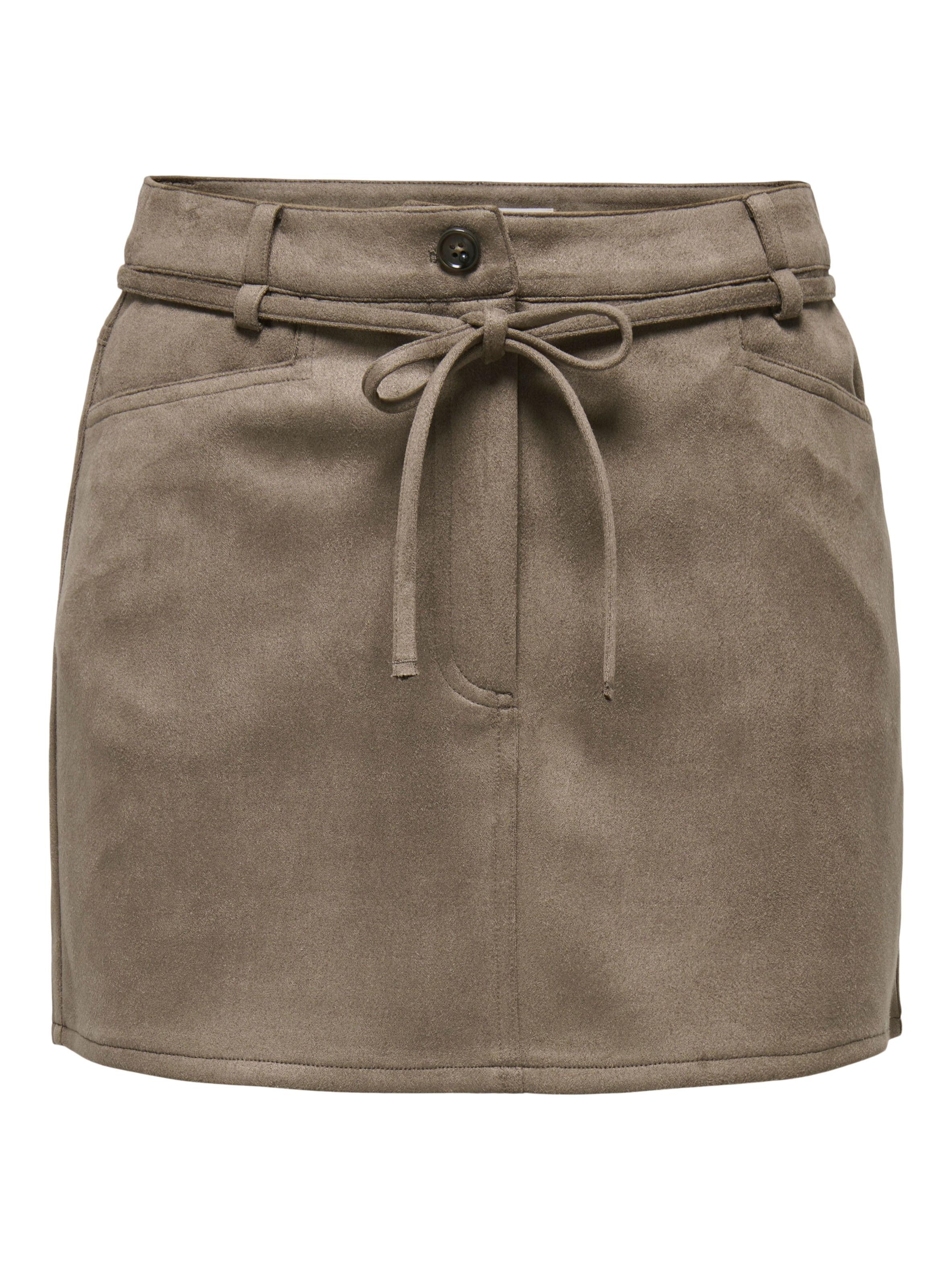 ONLY Minirock »ONLMIRA HW FAUX SUEDE BELT SKIRT CC PNT« Materialmix, Wildlederimitat mit Stretch