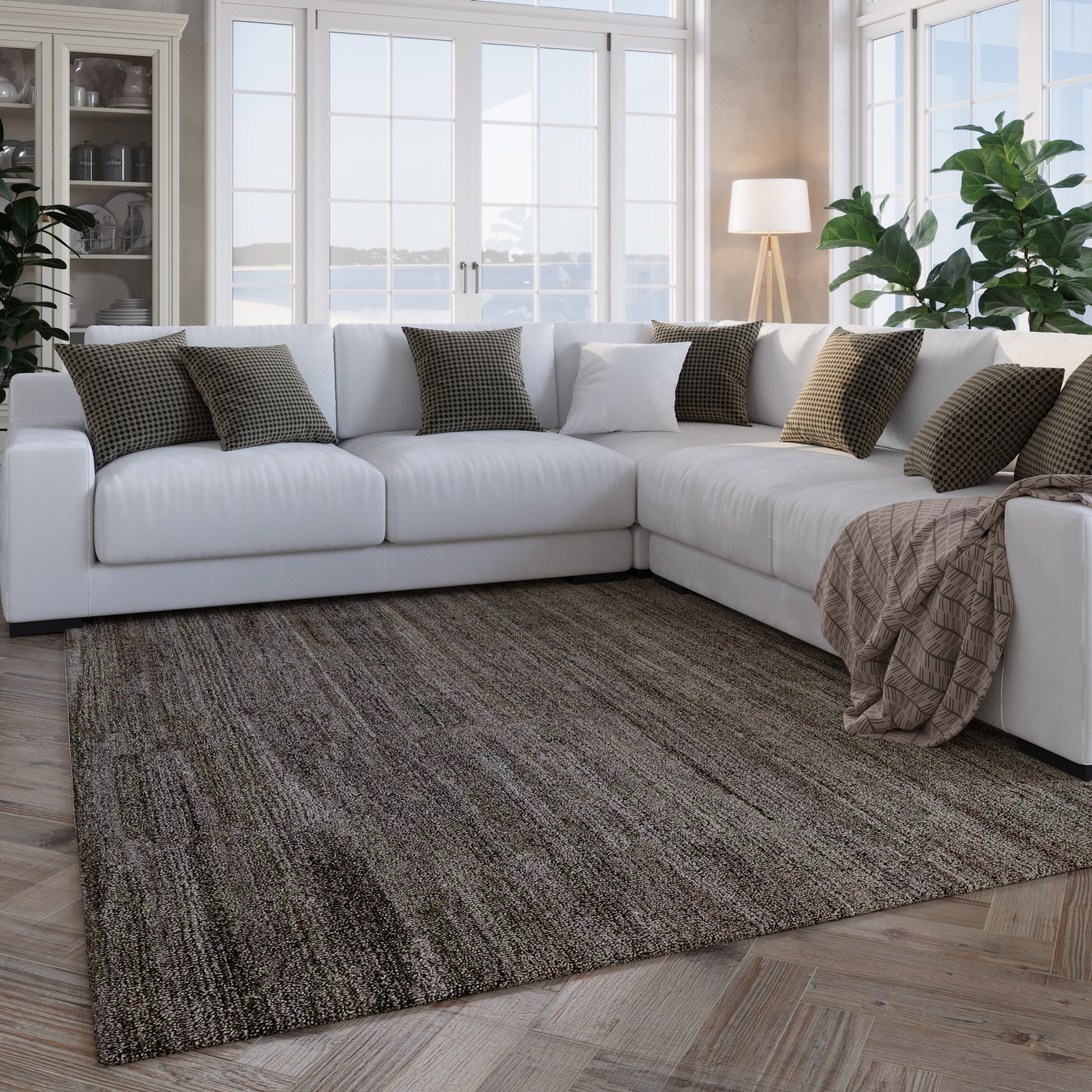 Wecon home Teppich »Hamptons EIGHTEEN«, rechteckig, 15 mm Höhe, Läufer, Kurzflor, Wohnzimmer, Schlafzimmer, elegant, robust, Streifen