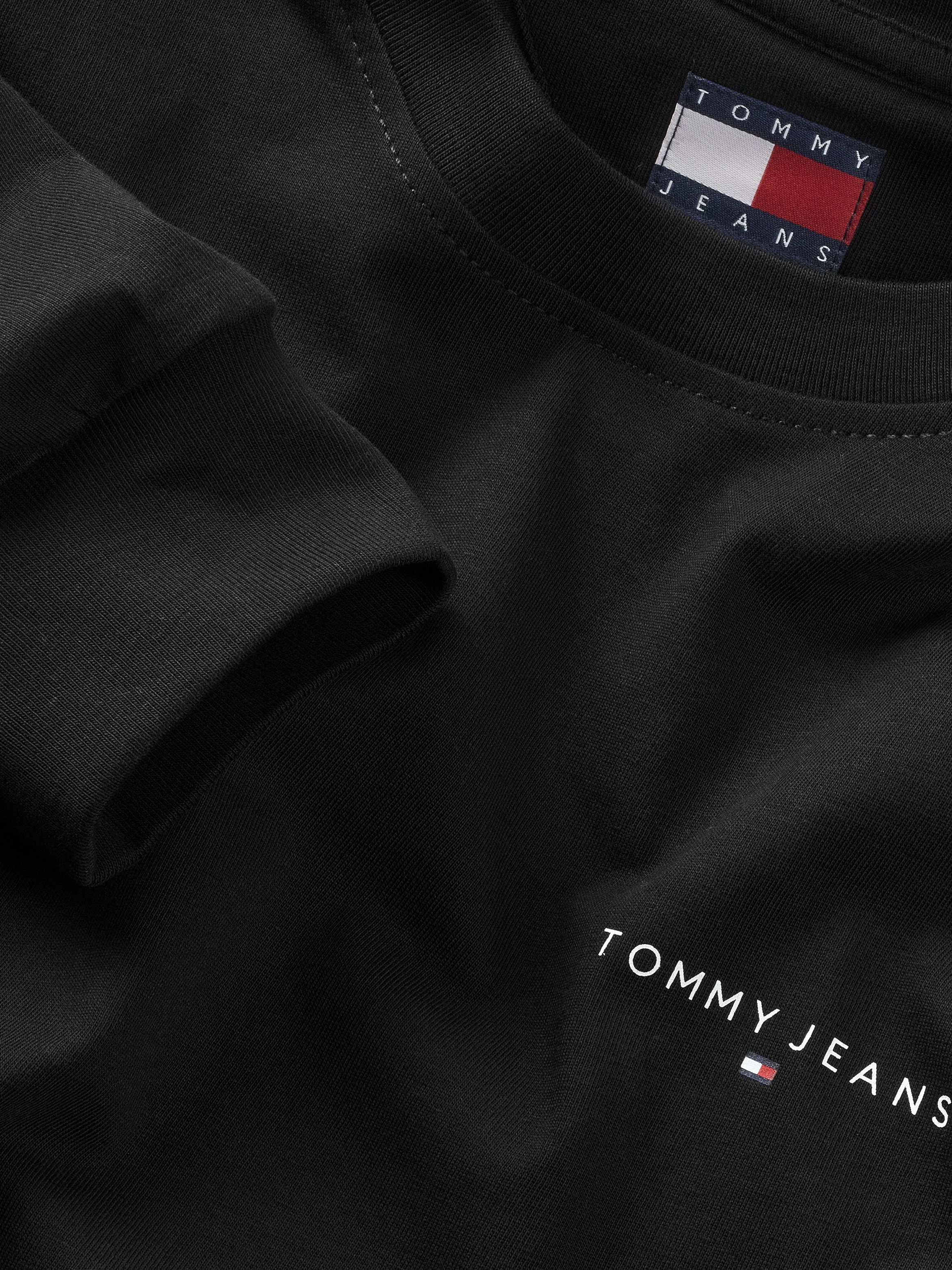 Tommy Jeans Plus Langarmshirt »TJM SLIM LINEAR CHEST LS TEE EXT«, in Großen Größen, Logodruck