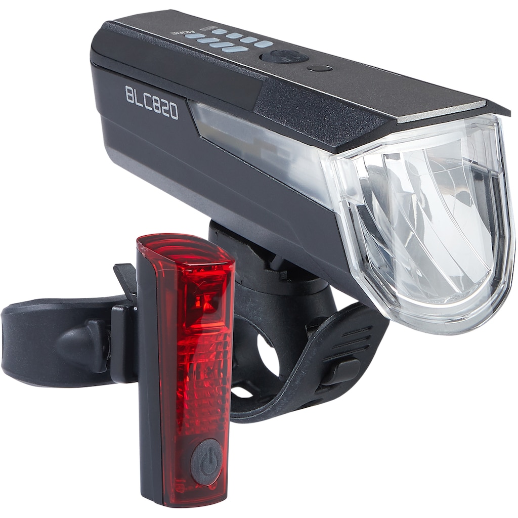 Büchel Fahrradbeleuchtung »BLC 820 + Duo LED«, (Set, 5, Front- und Rücklicht)
