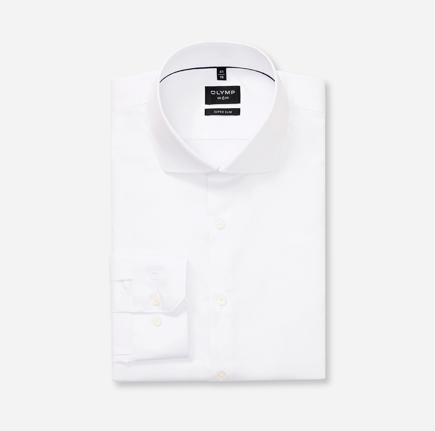 OLYMP Langarmhemd »No 6 six« Royal-Kentkragen, super slim, Businesshemd, unifarben