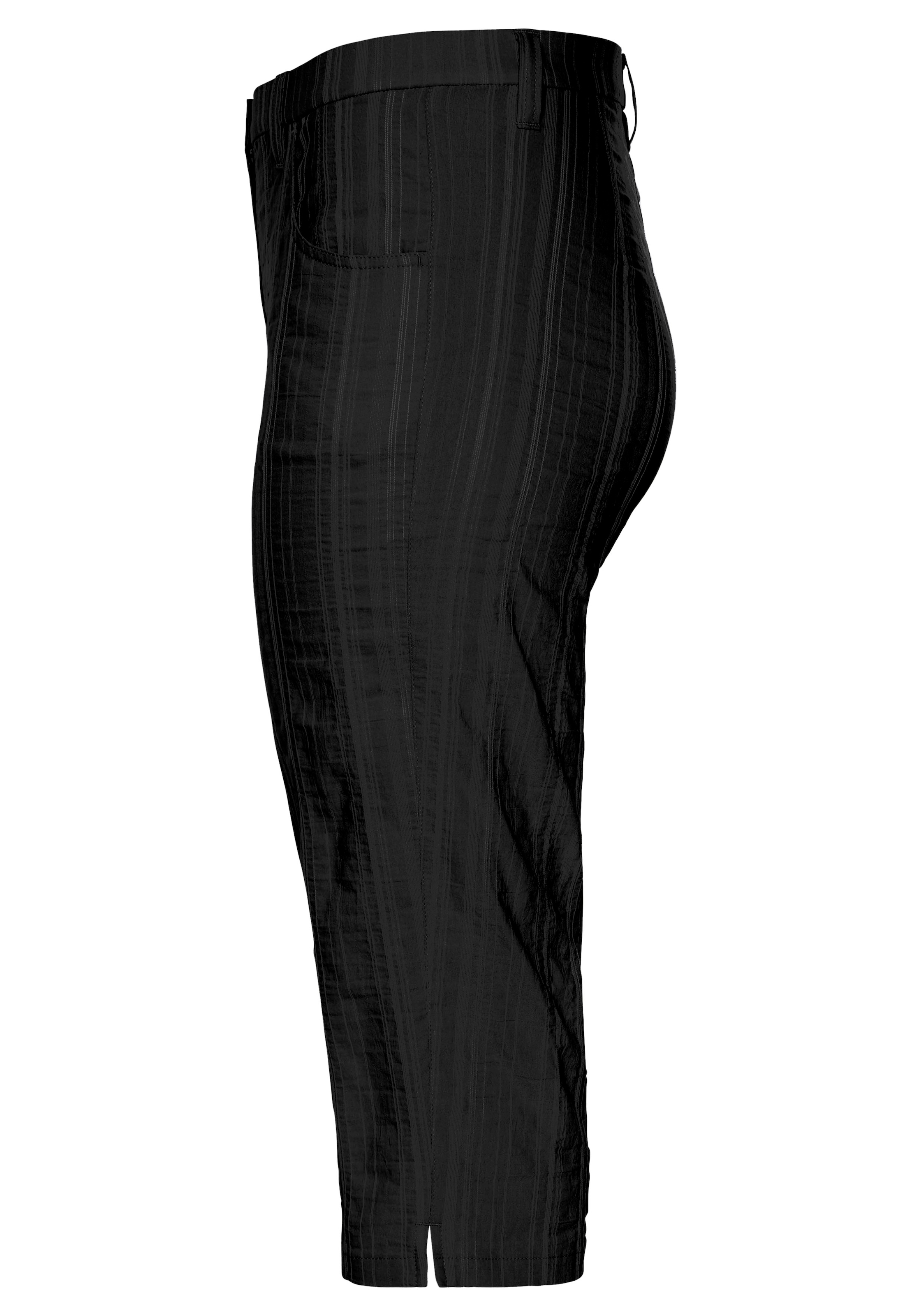 KjBRAND Caprihose »Babsie: bequemer Oberschenkel«  Sommerhose mit Strukturmuster