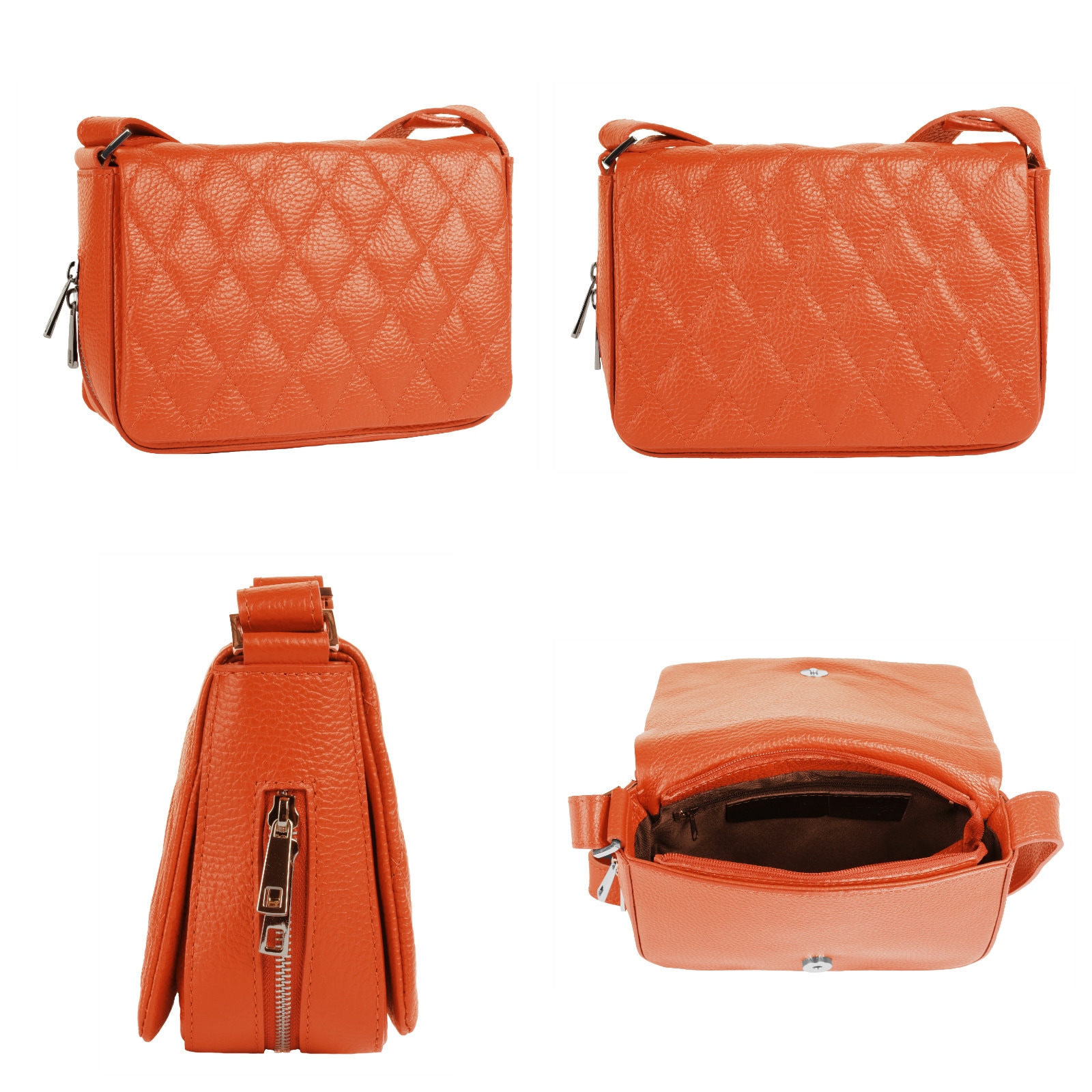 Cluty Henkeltasche, echt Leder, Made in Italy