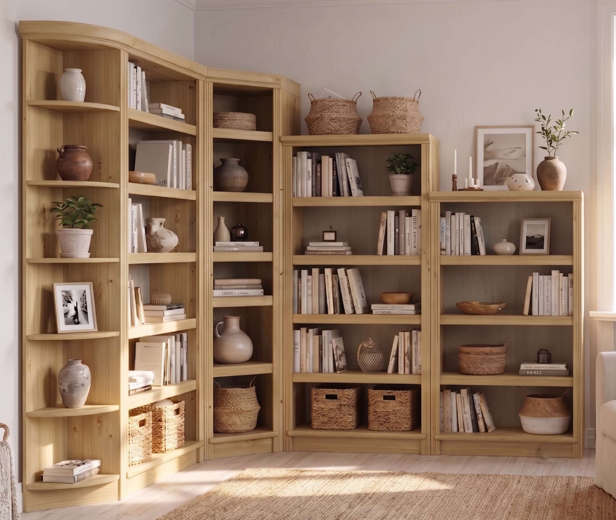 OTTO home Eckregal »Soeren Regal Höhe 220 cm, massive Kiefer, FSC®-zertifiziert« passend für Regale Soeren mit einer Tiefe von 29 cm