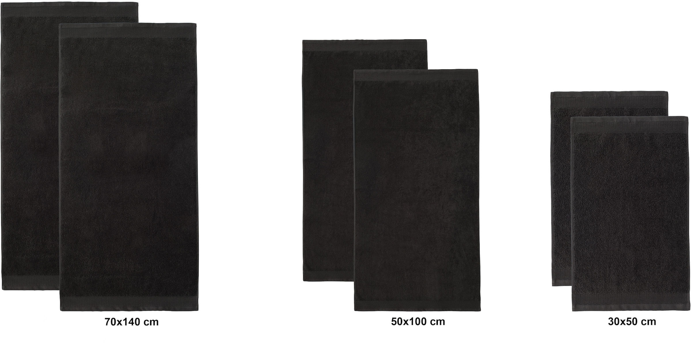 OTTO home Handtuch Set »Fenya, Premium Handtücher, 550 gr/m²«, Set, 6 tlg., Walkfrottier, Premium Handtücher mit Bordüre, Handtuch-Set, 100% Baumwolle