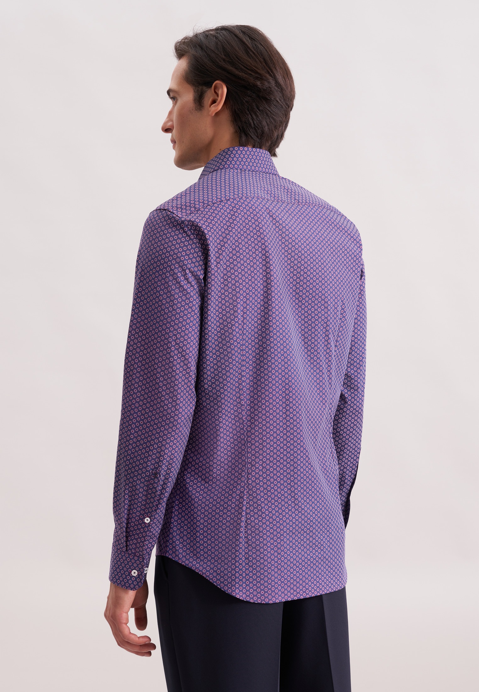 seidensticker Businesshemd »Schwarze Rose« Regular 1/1 Kentkragen Druck